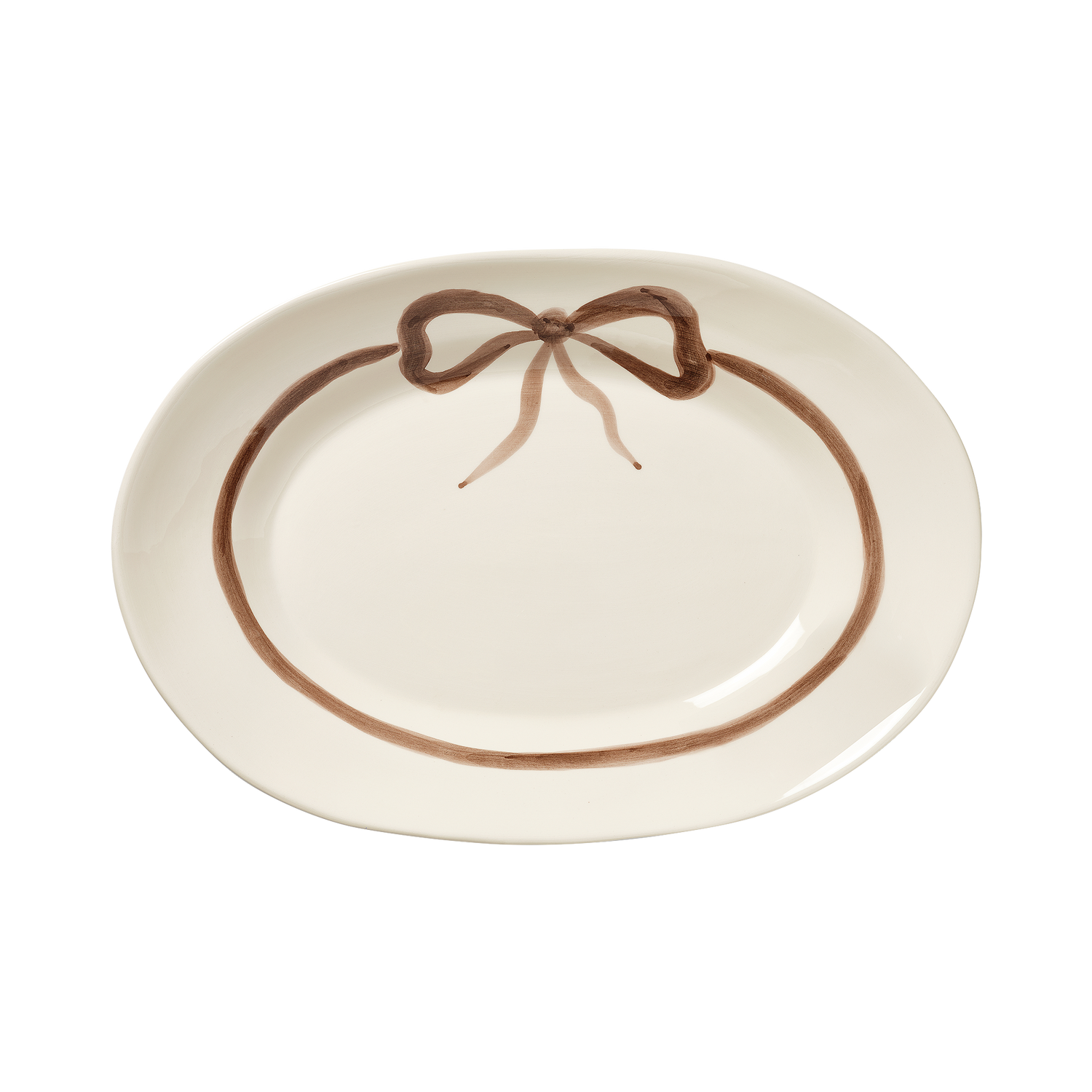 Bow Serveringsfat - Brun 38.5x26 cm