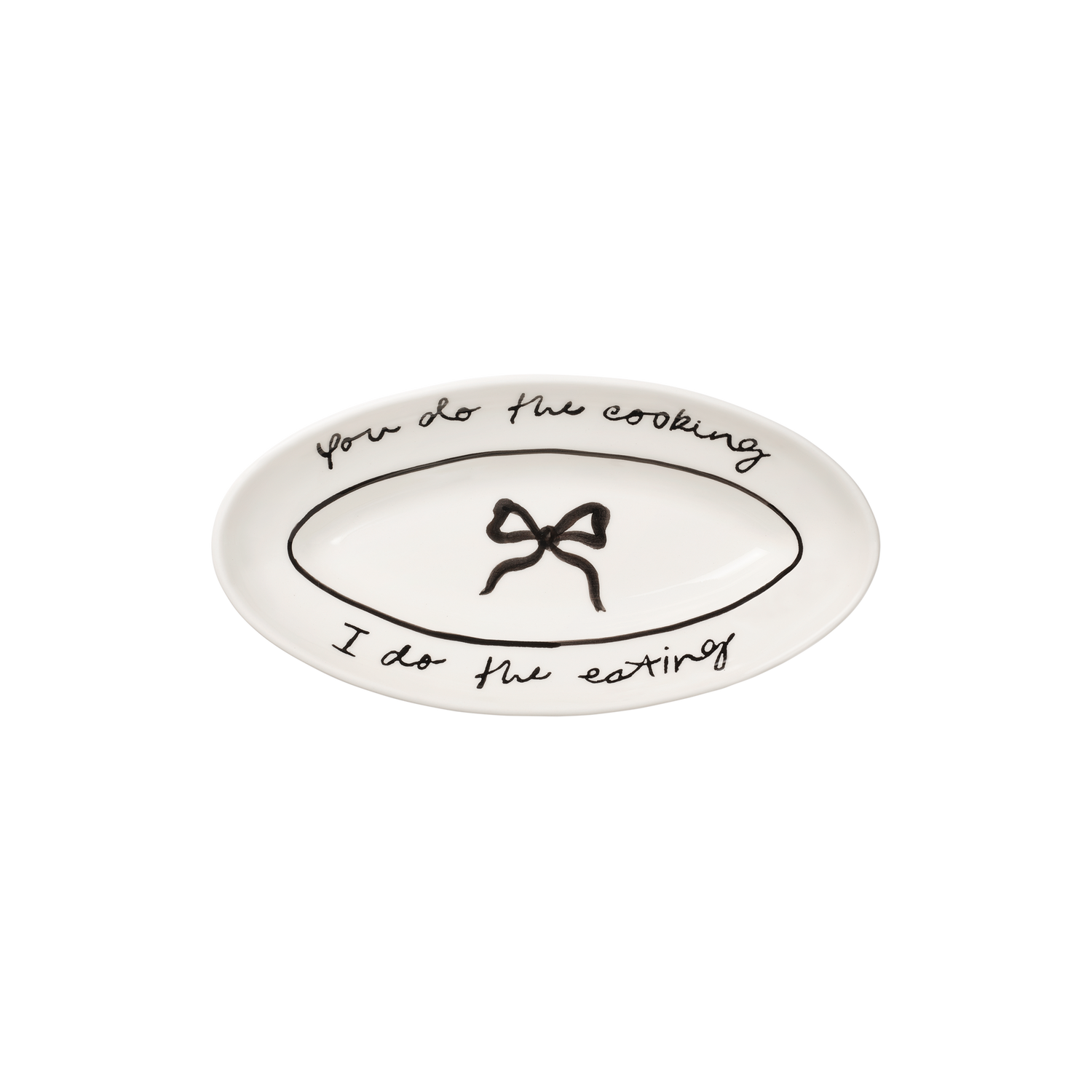 Bow Litet Serveringsfat - Svart 26 cm