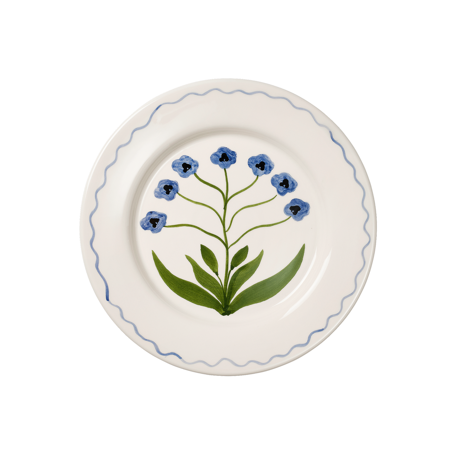 Madelen Möllard Pansy Tallrik - Blå 28 cm