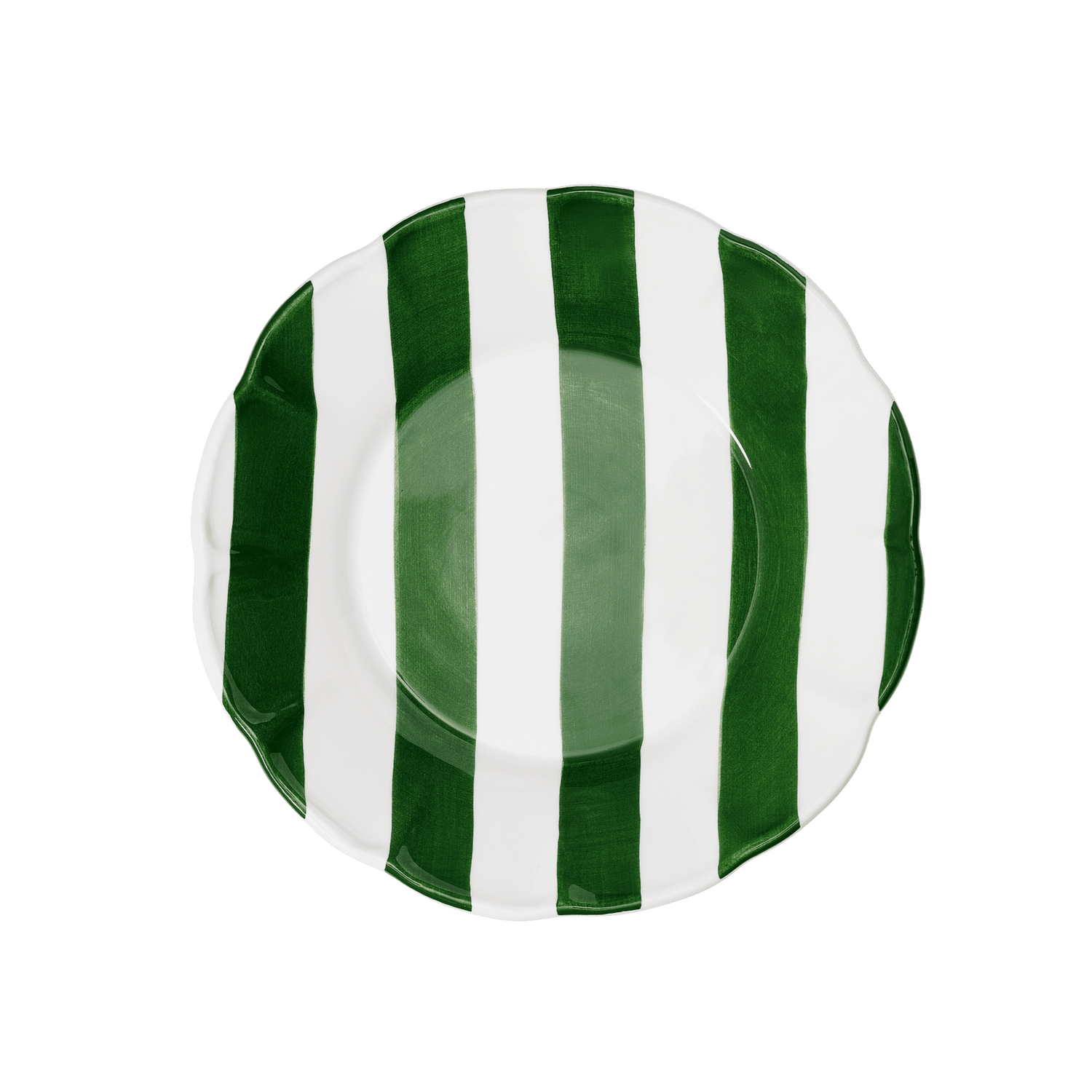 Stripe Tallrik - Green 28 cm