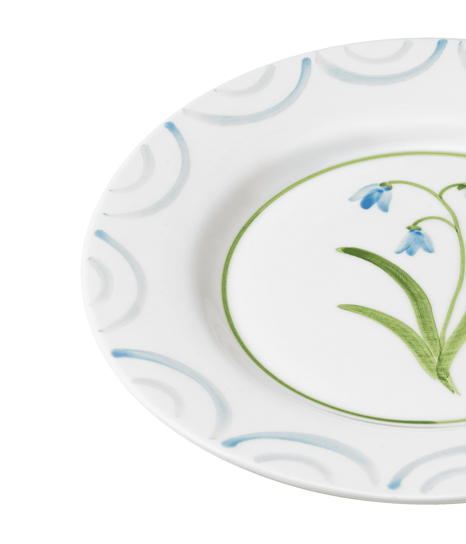Cottage Flower Dinner plate - Light Blue 28 cm