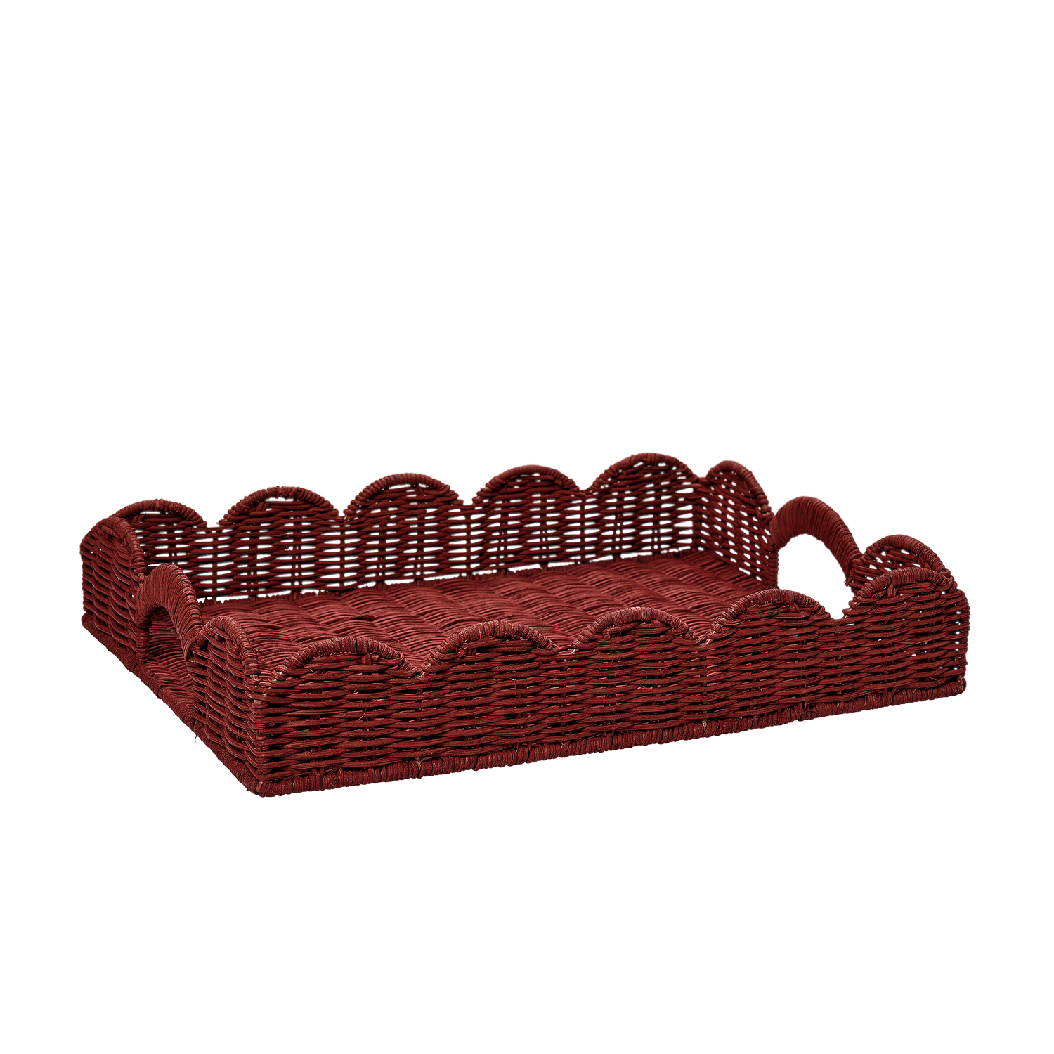 Classic Scallop Bricka - Burgundy 30x40 cm