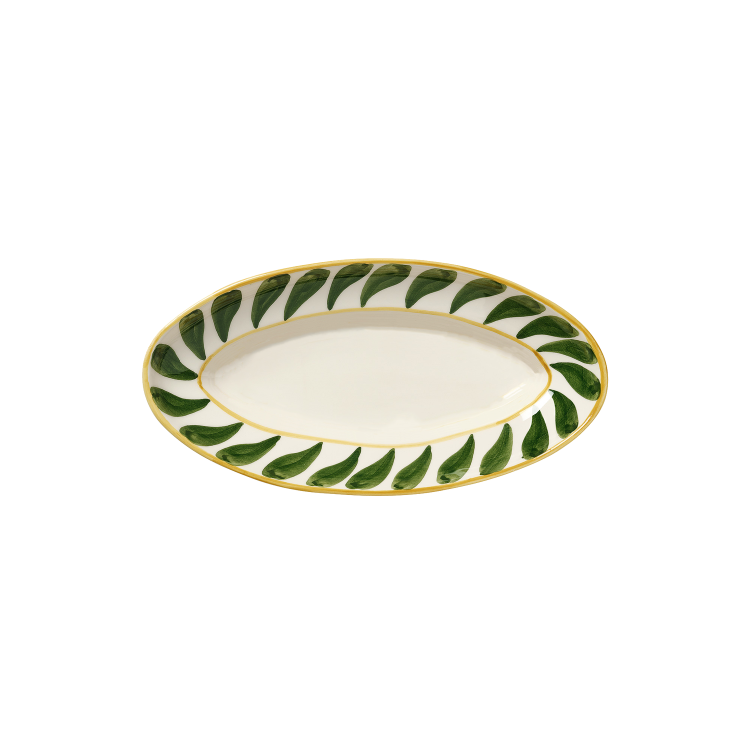 Swirl Small serving plate Green - 25.5x13 cm