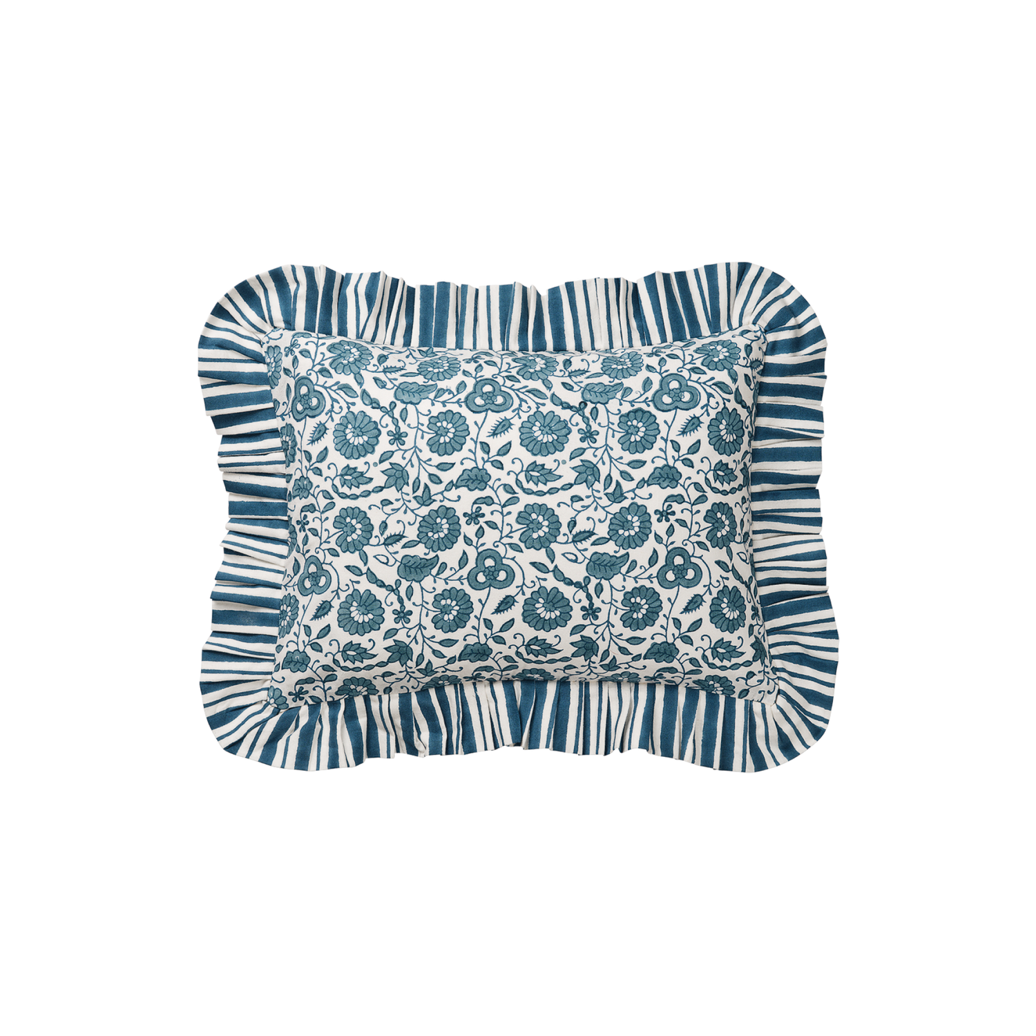 Damson kuddfodral - Teal 30x40 cm