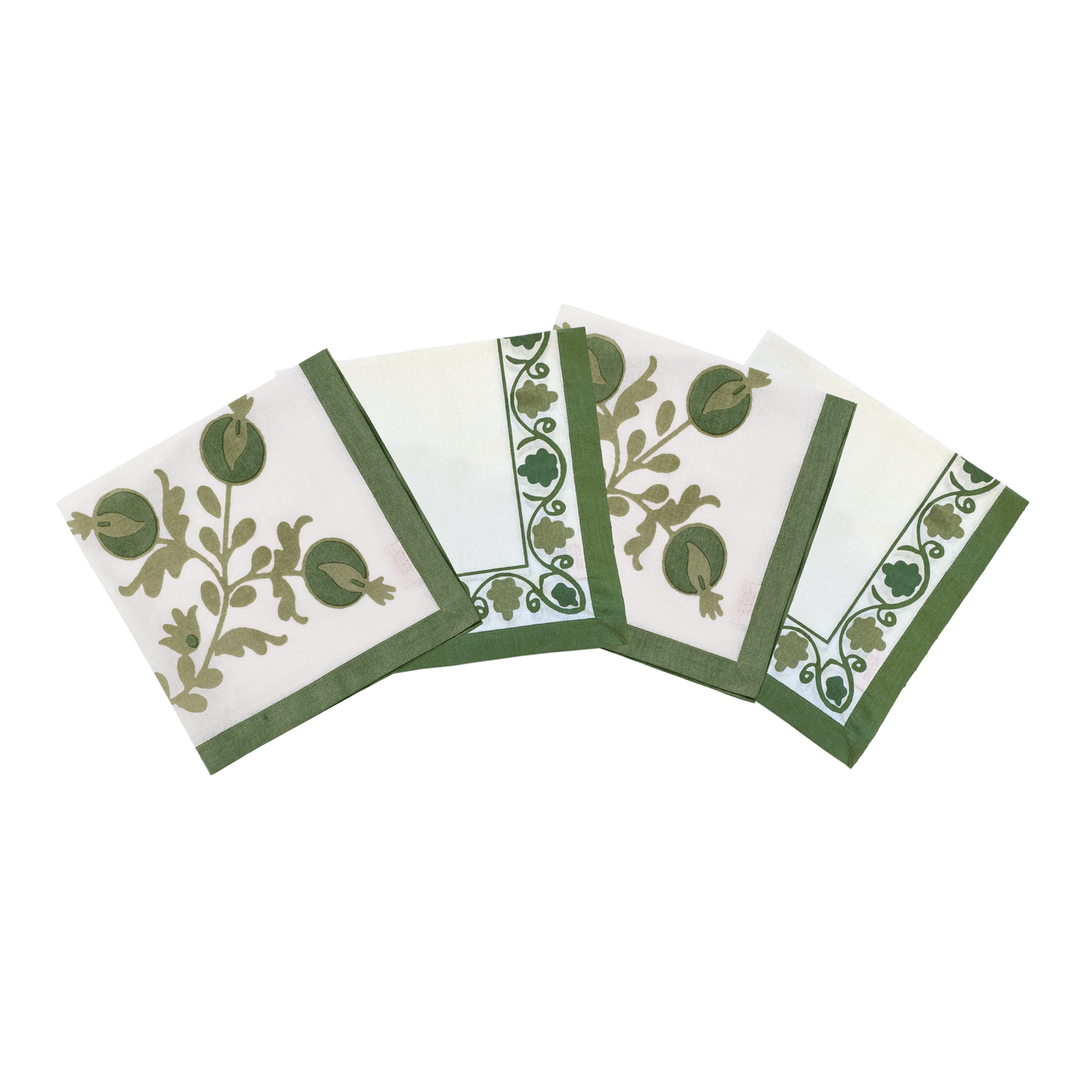 Suzani Servett 4-pack - Grön 45x45 cm