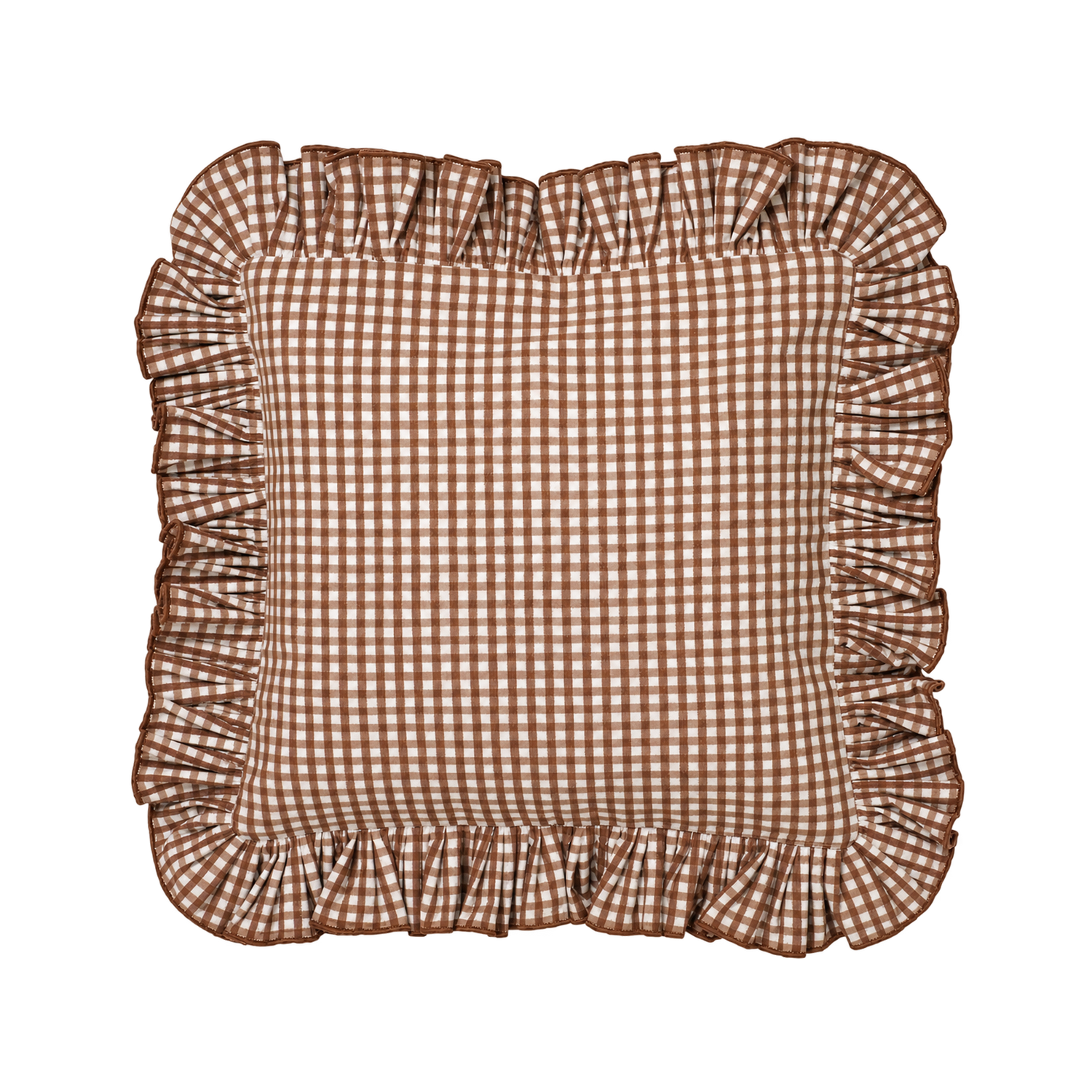 Vichy Cushion - Brown 40x40 cm