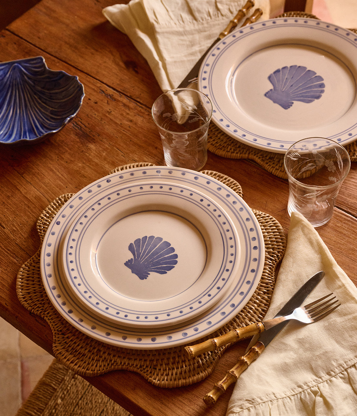 Shell Skål Mellan - Mörkblå 20x18 cm