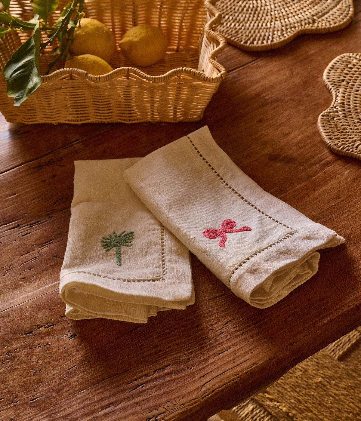 Bow Servett - Rosa 45x45 cm