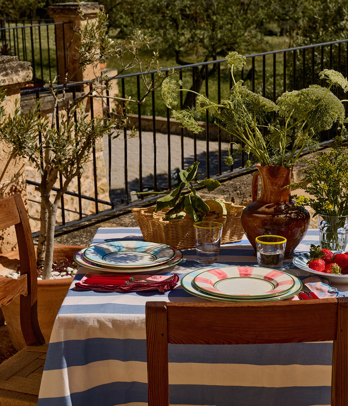 Circus assiett - Blå 22 cm