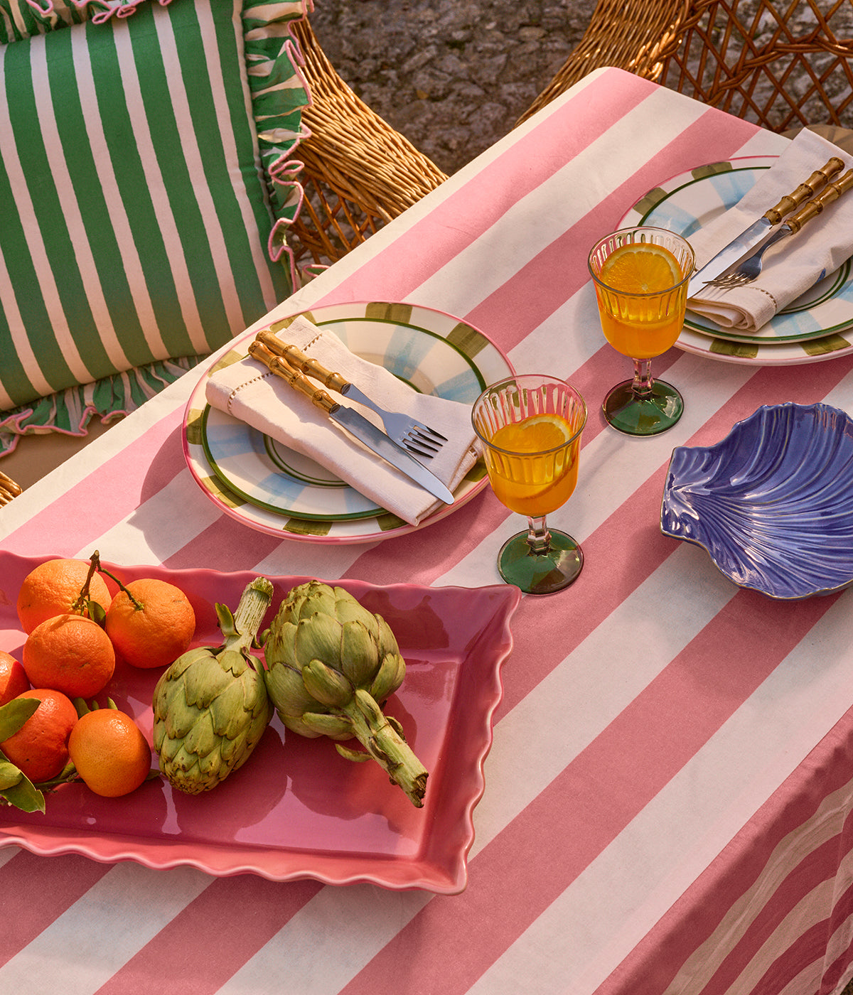 Circus assiett - Blå 22 cm