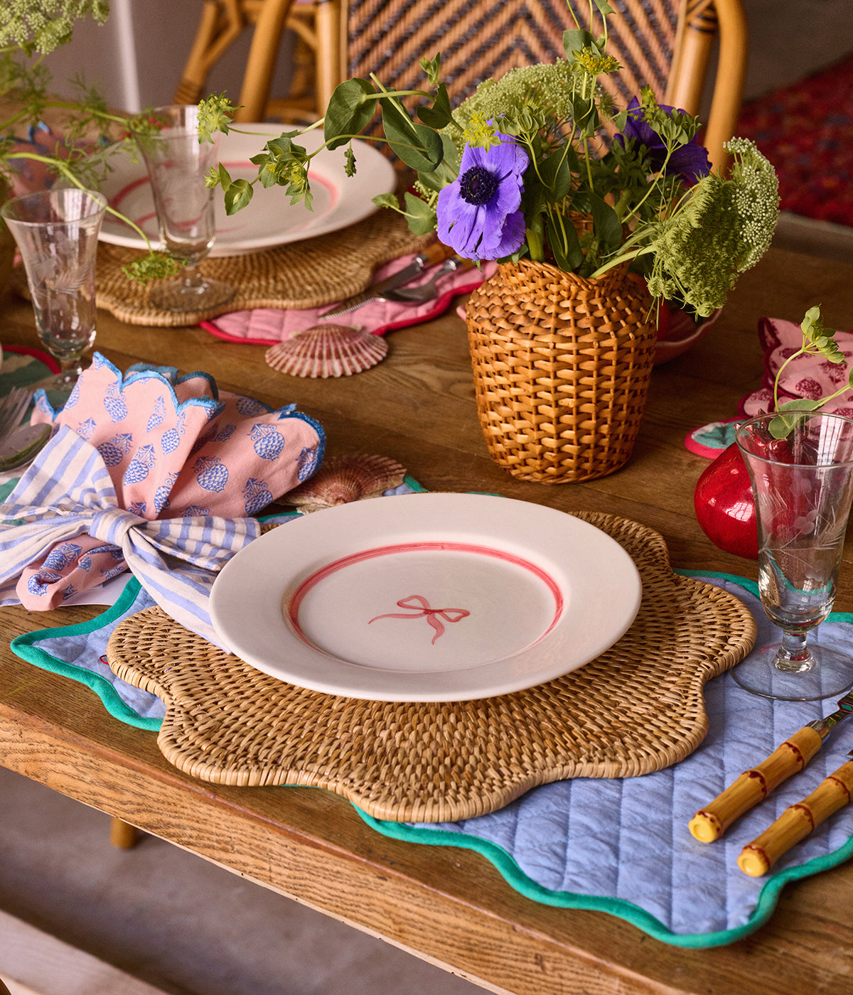 Poppy Seed Servett - Ljusrosa 45x45 cm