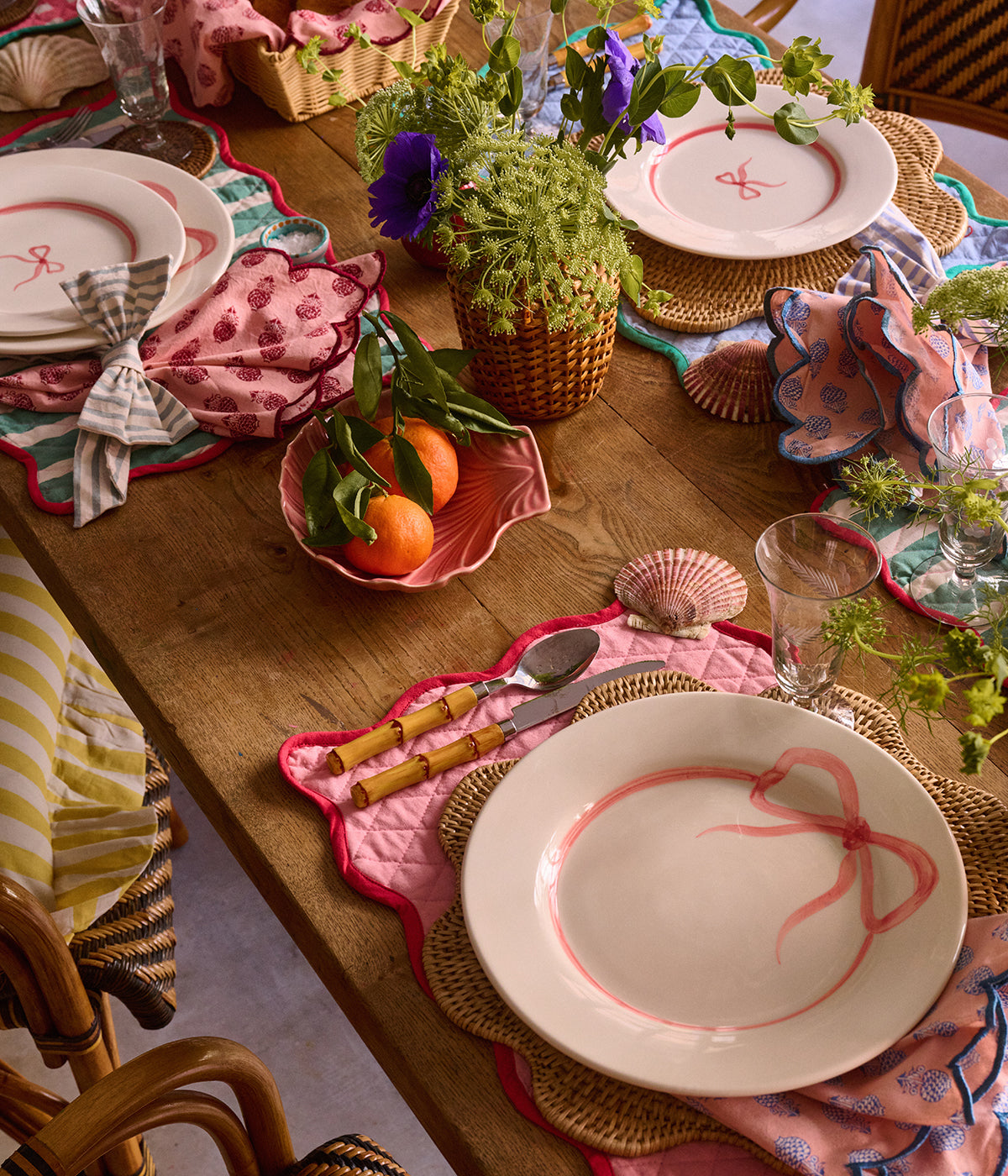 Bow tallrik - Rosa 28 cm