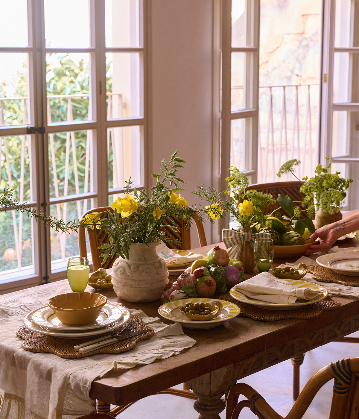 Swirl djup tallrik - Gul 22 cm