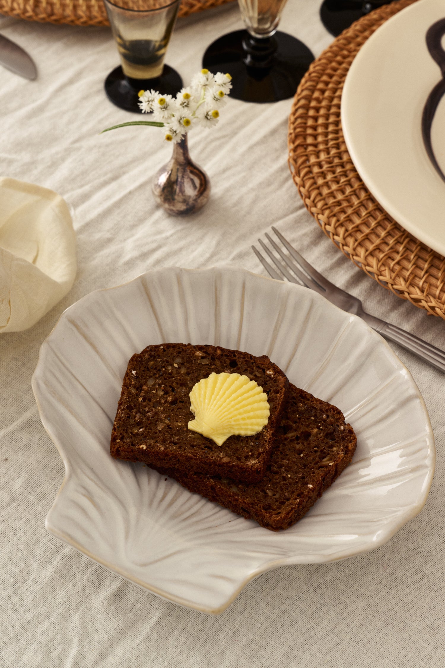 Shell Skål Mellan - Benvit 20x18 cm