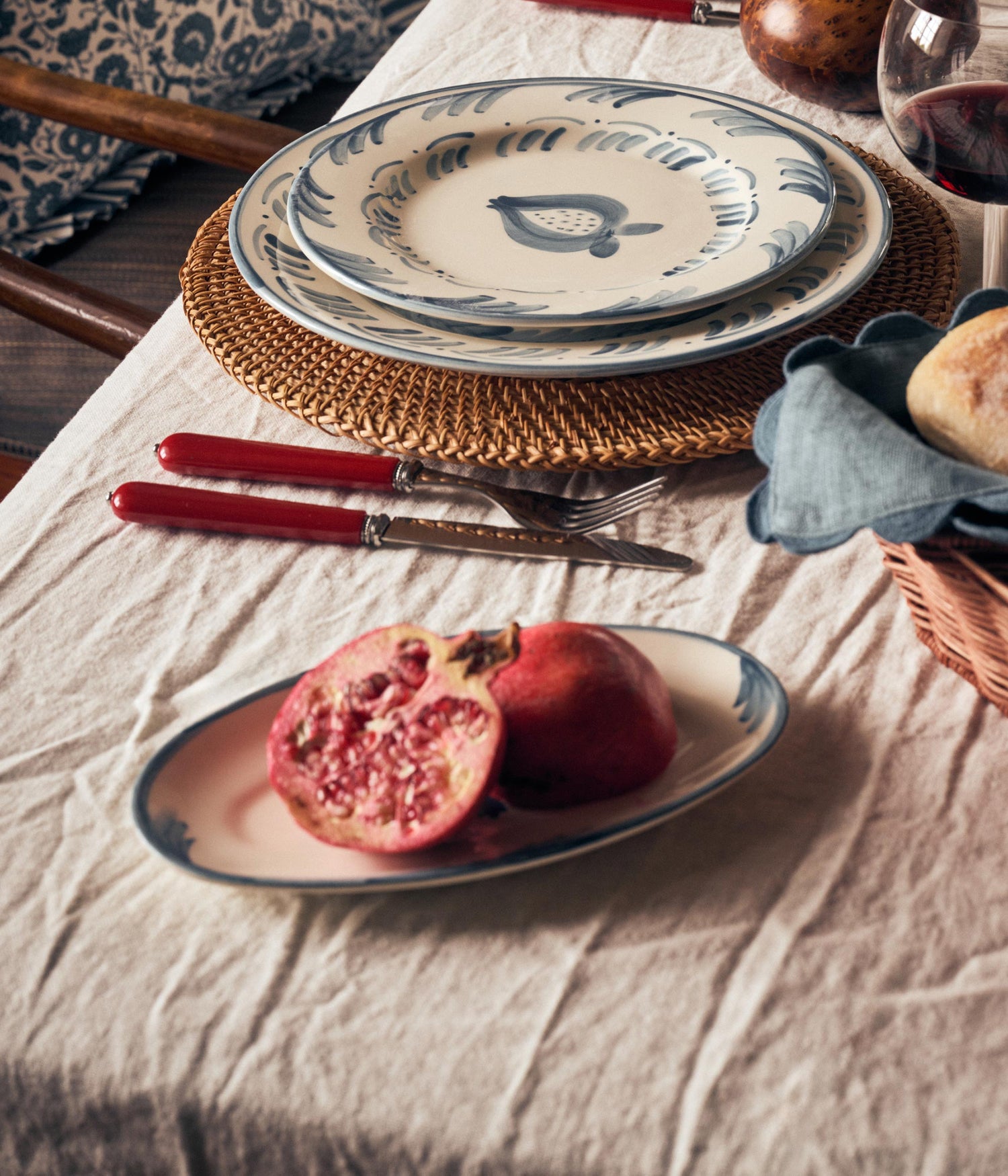 Pomegranate Litet Serveringsfat- Teal 15 cm