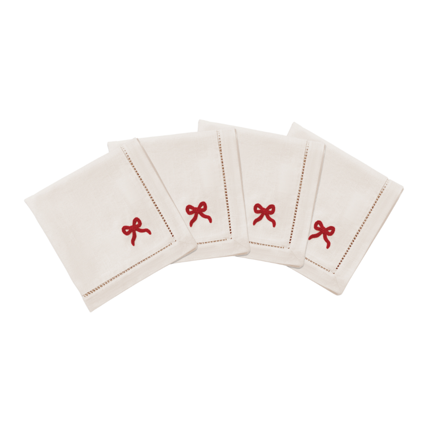 Bow Servett 4 pack - Röd 45x45 cm