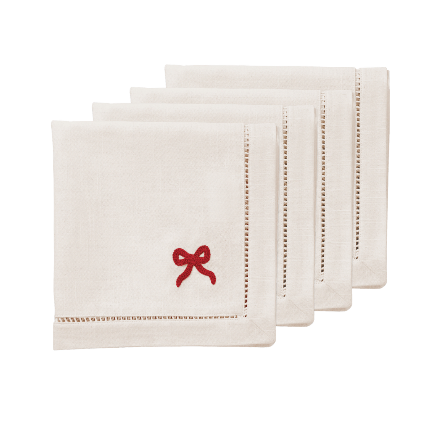 Bow Servett 4 pack - Röd 45x45 cm