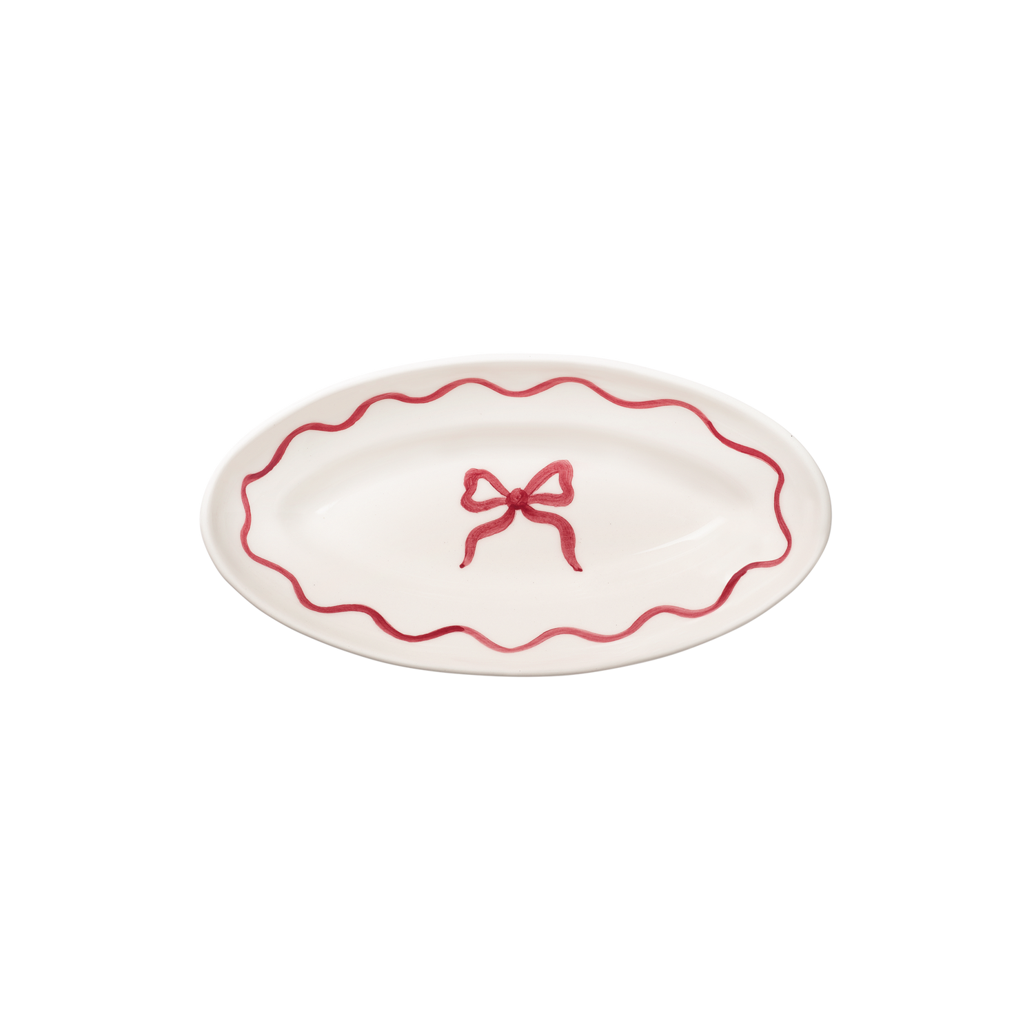 Bow Litet Serveringsfat - Burgundy 26 cm