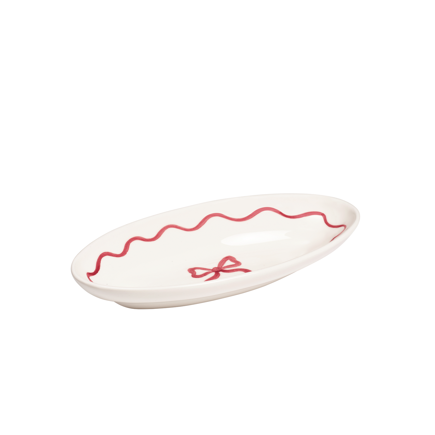 Bow Litet Serveringsfat - Burgundy 26 cm