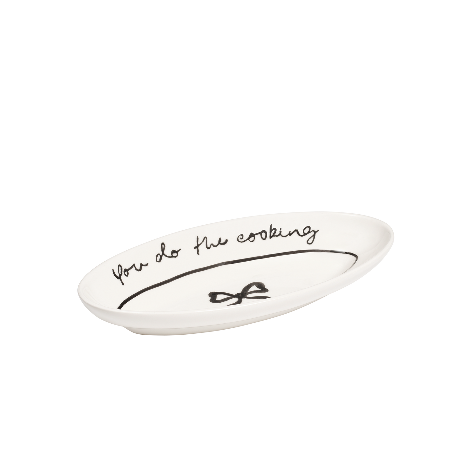 Bow Litet Serveringsfat - Svart 26 cm