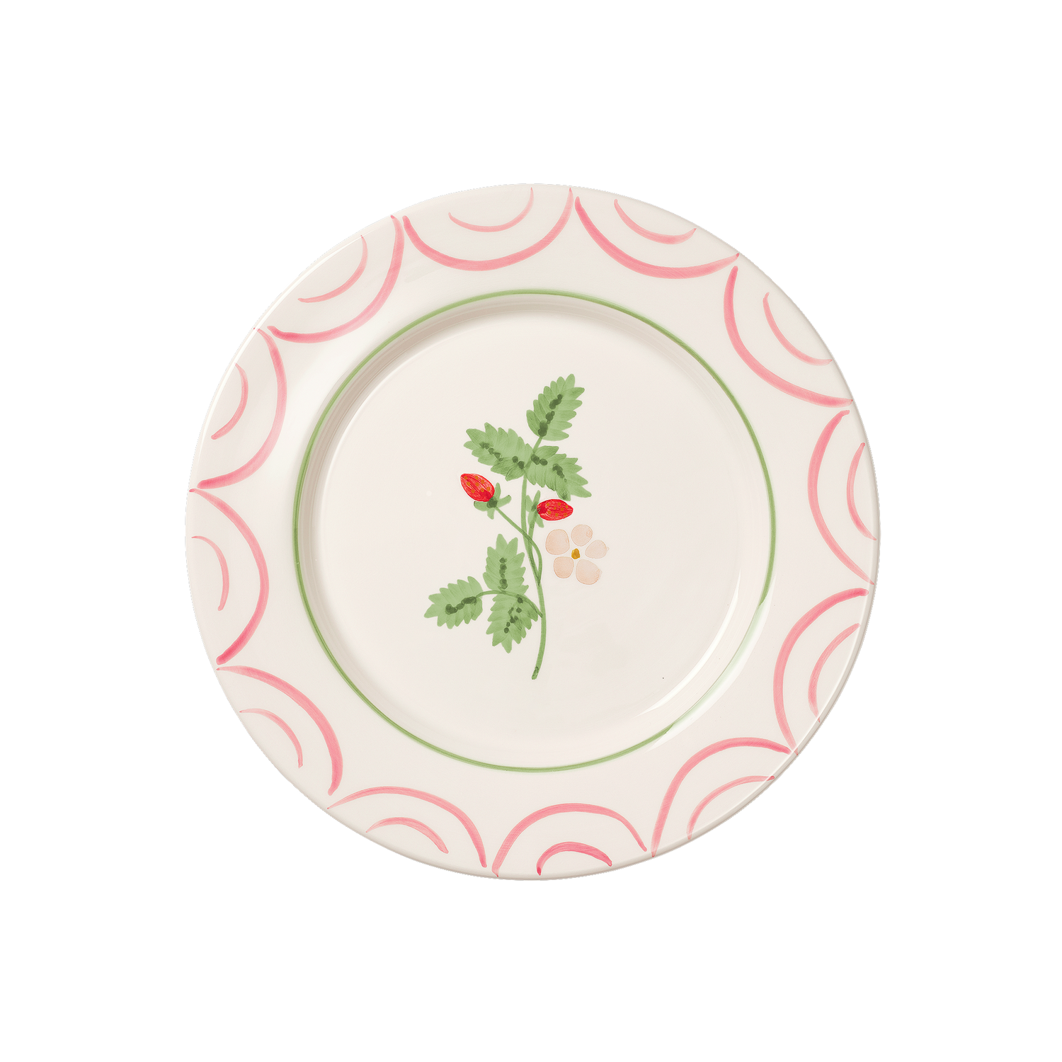 Cottage flower Wild Strawberry Dinner plate - Red 28cm