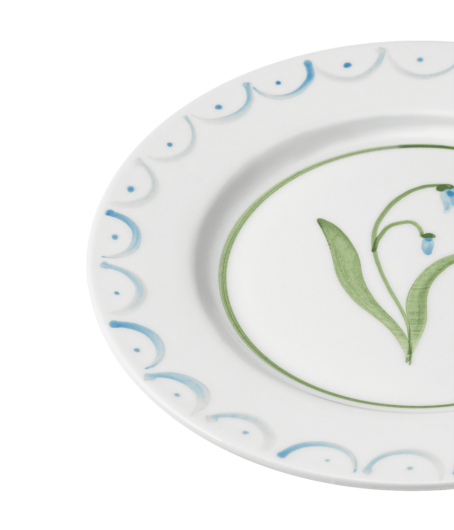 Cottage Flower Assiett - Ljusblå 22 cm