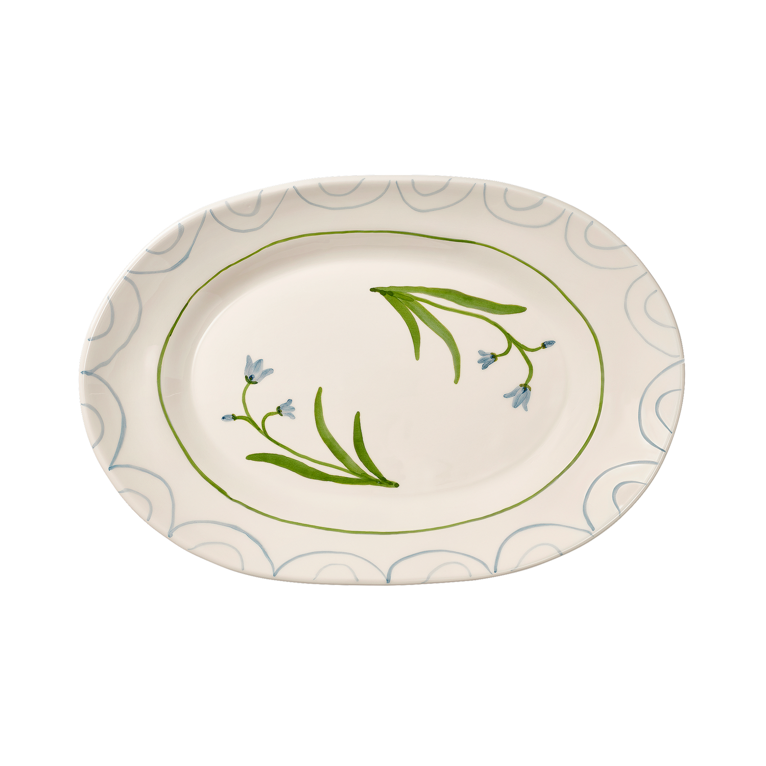 Cottage flower Blue Bell Serveringsfat - Ljusblå 38.5 cm