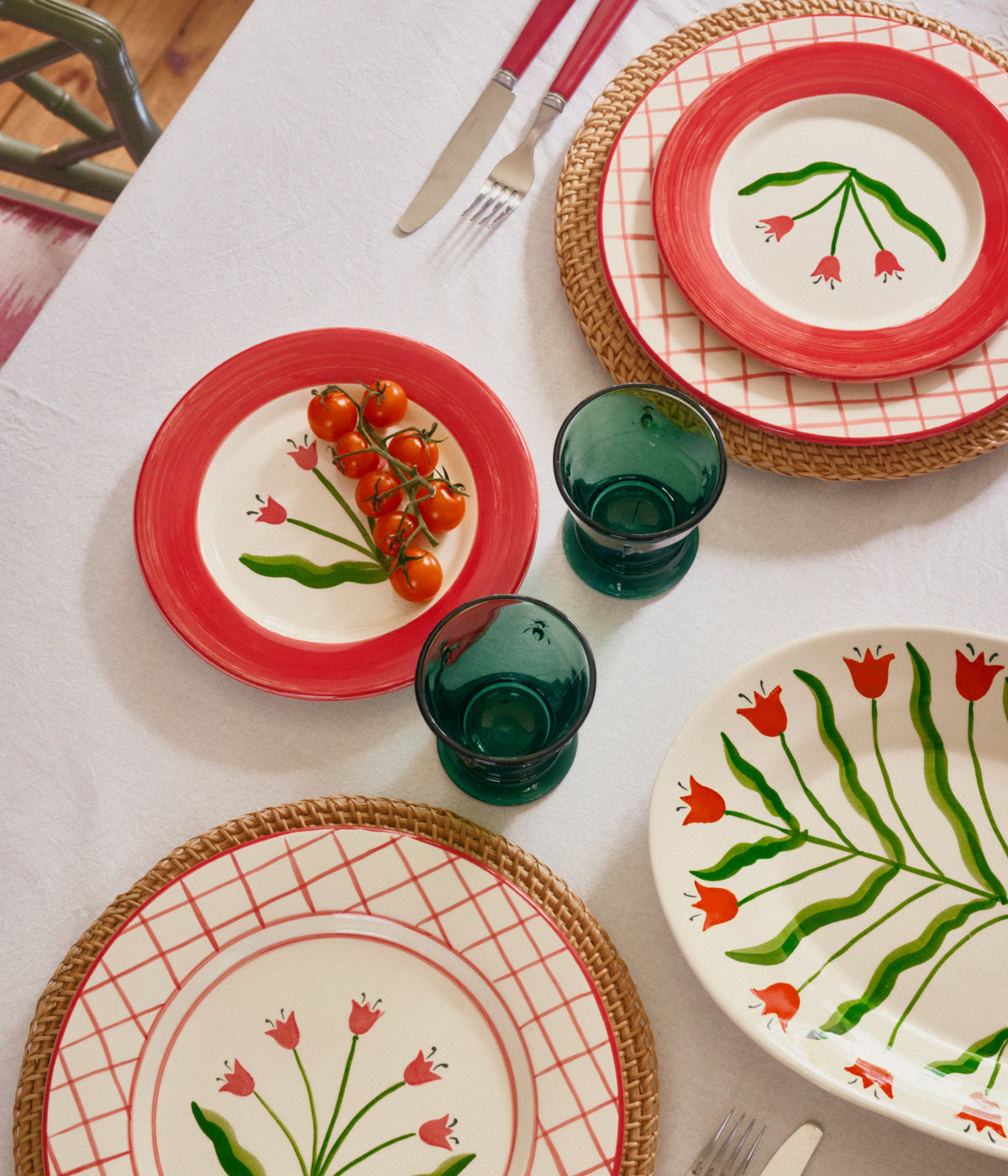 Madelen Möllard Tulip Serving plate - Red 38.5x26 cm