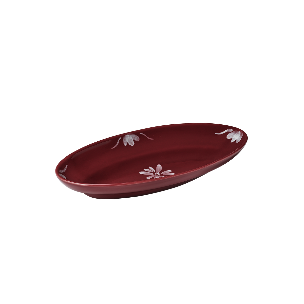 Dahlia Litet serveringsfat - Burgundy 25.5x13 cm