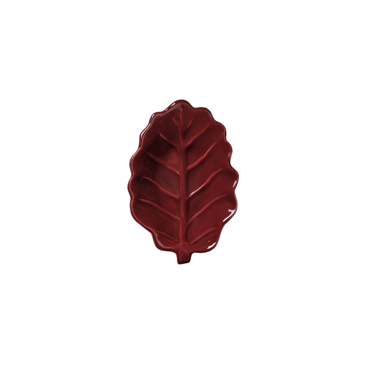 Leaf Liten skål - Burgundy 22x15 cm