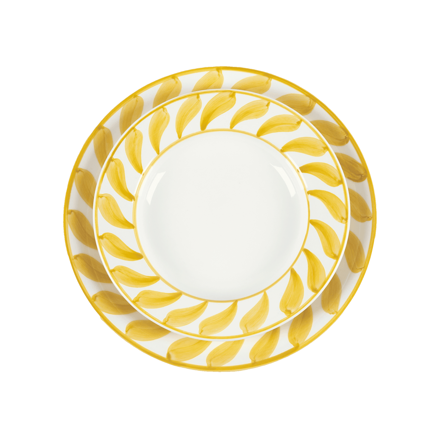 Swirl djup tallrik - Gul 22 cm