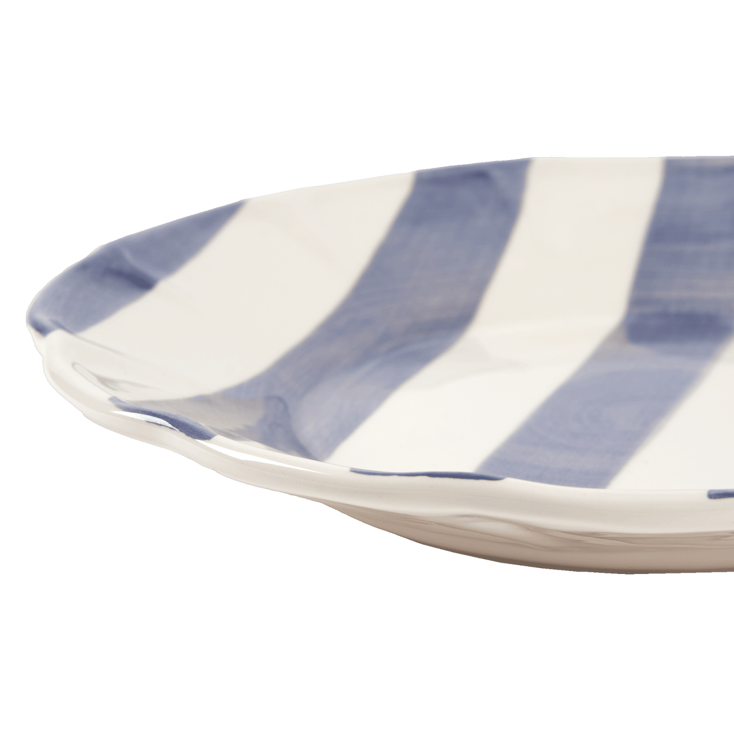 Stripe tallrik - Mörkblå 28 cm