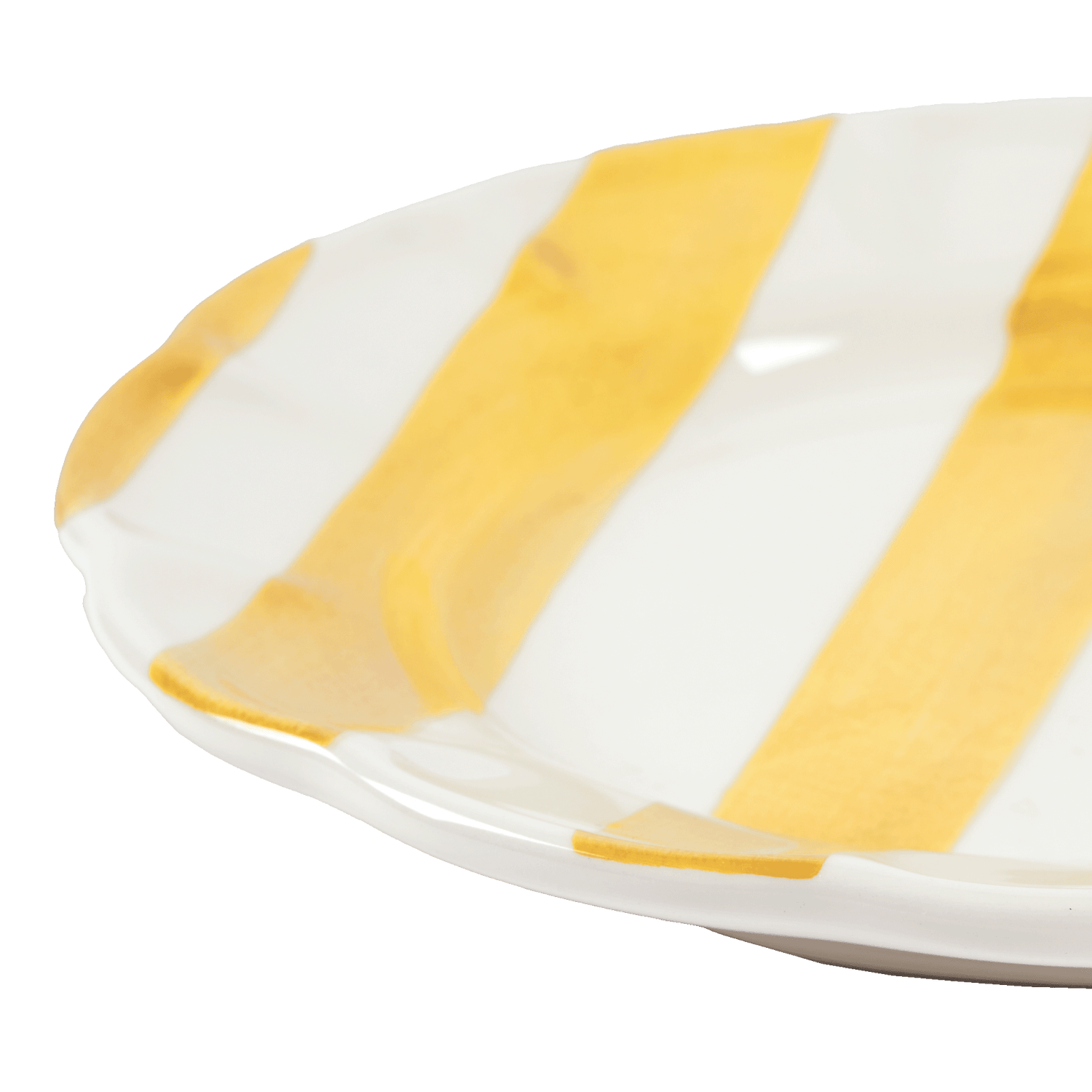 Stripe tallrik - Gul 28 cm
