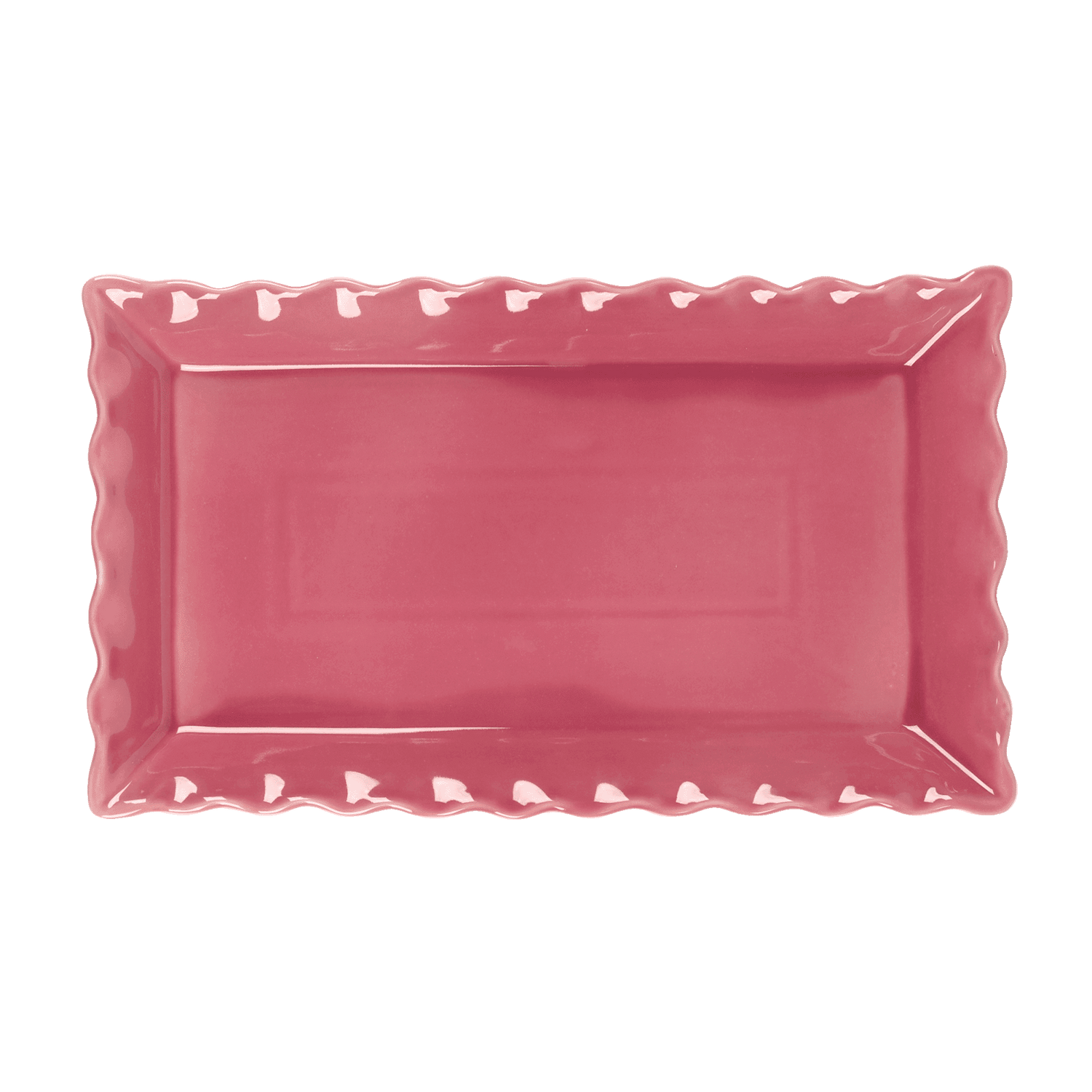 Everyday charm Serving plate - Dark pink 45x26 cm