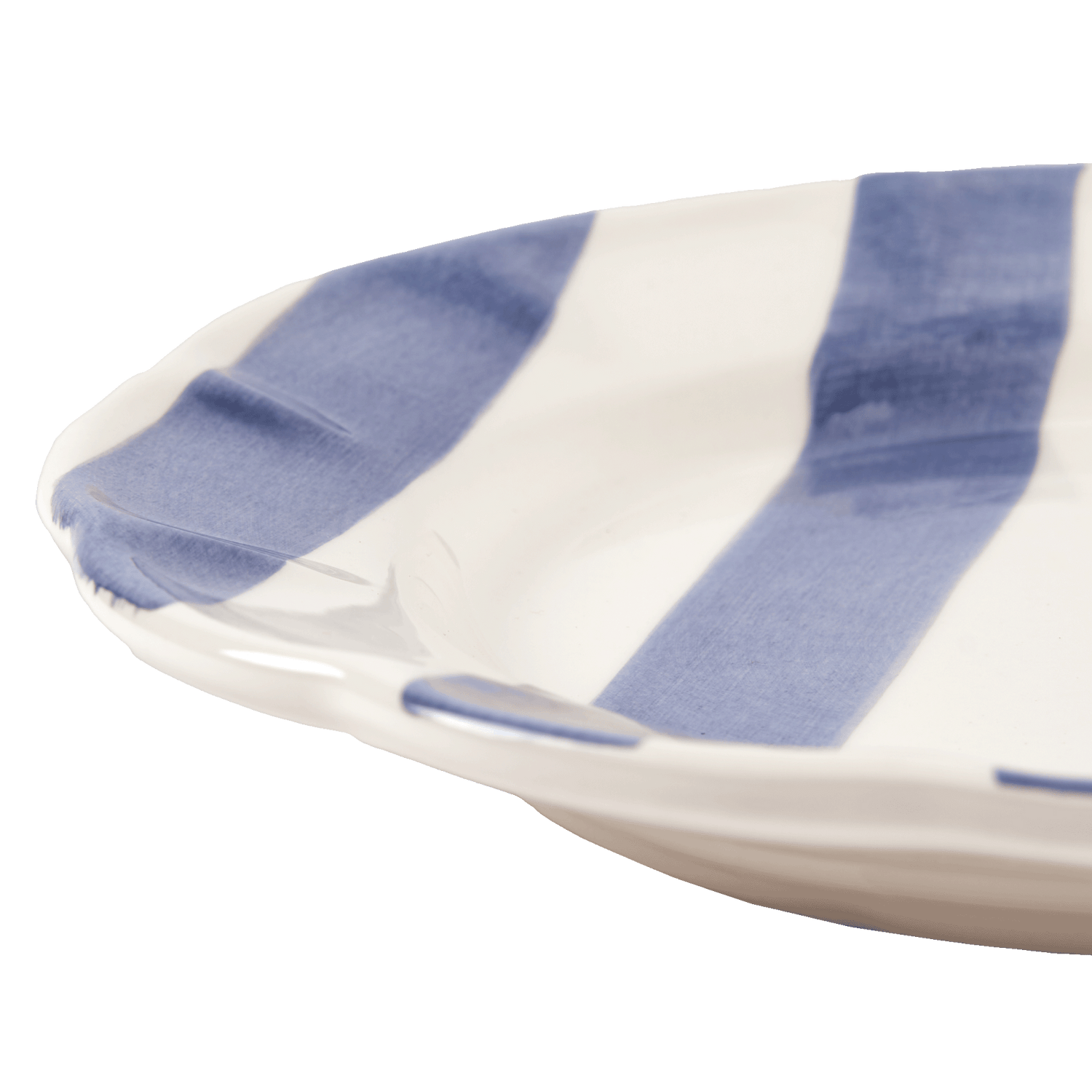 Stripe assiett - Mörkblå 21 cm
