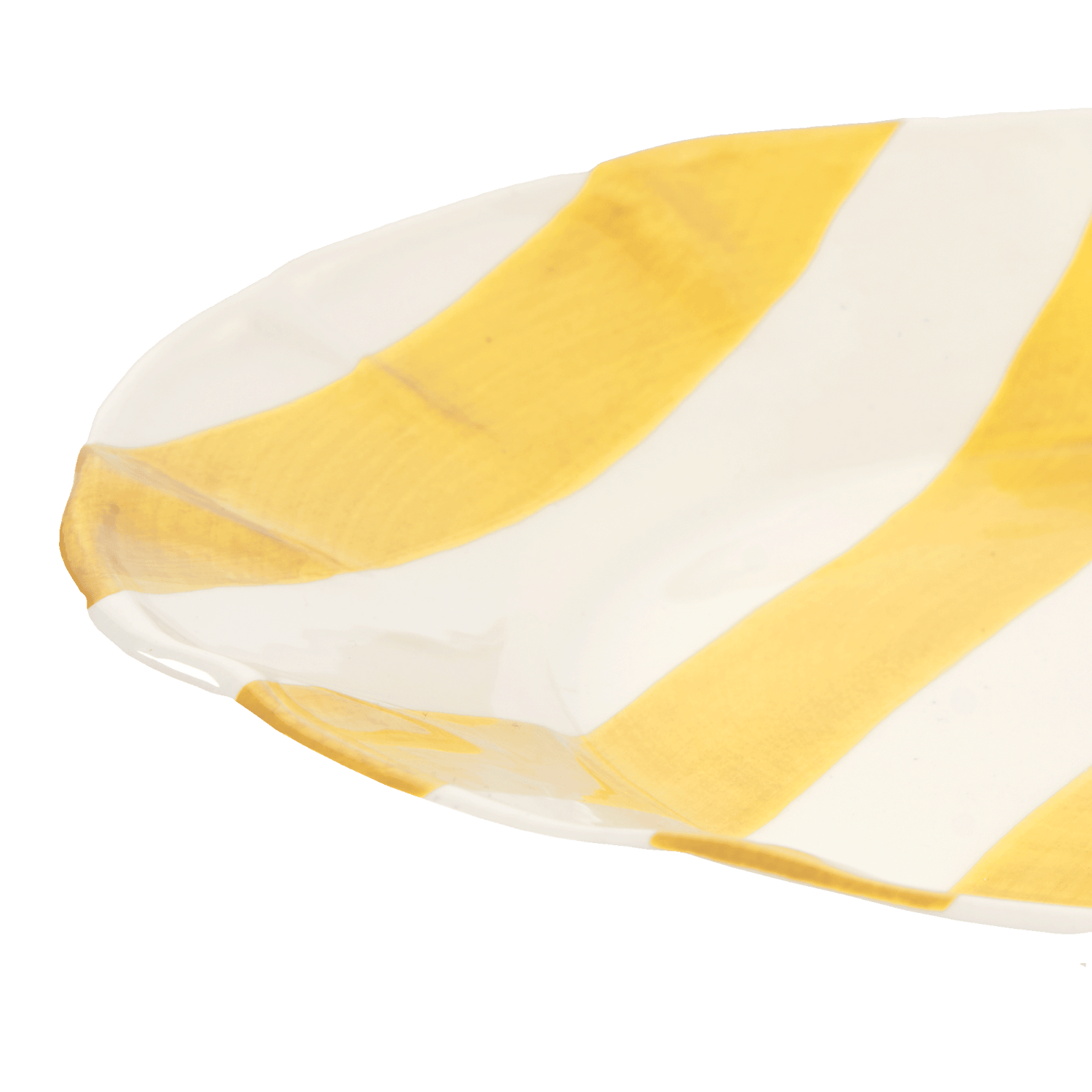 Stripe assiett - Gul 21 cm