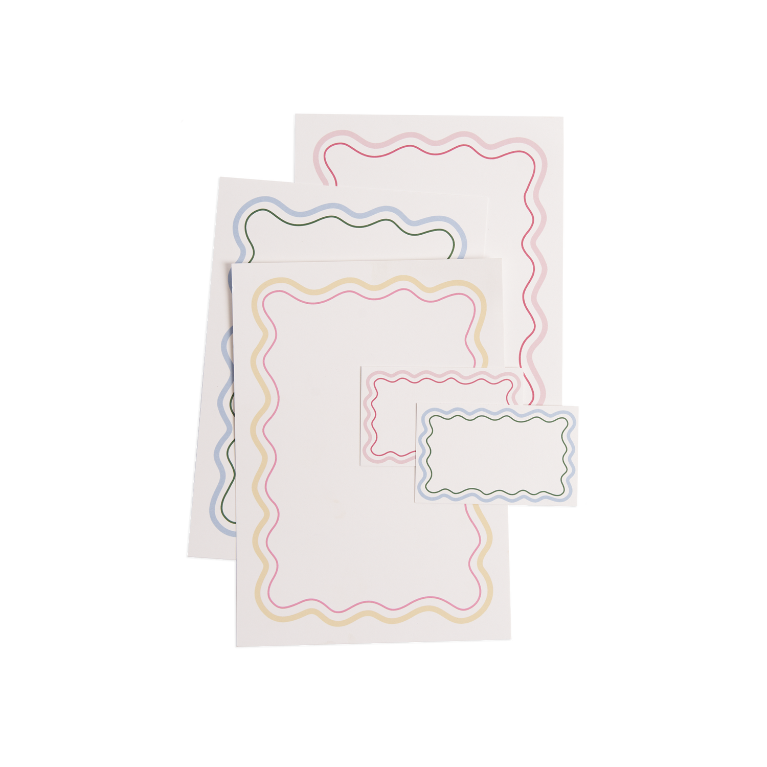 Scallop menykort - Rosa 14,85x21 cm