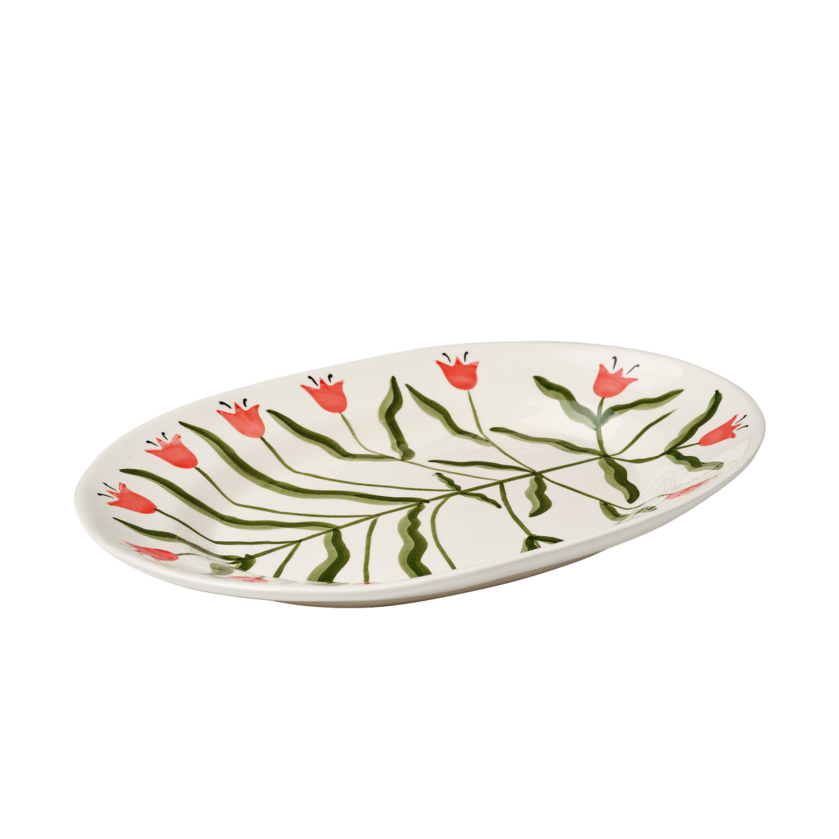 Madelen Möllard Tulip Serveringsfat - Röd 38.5x26 cm