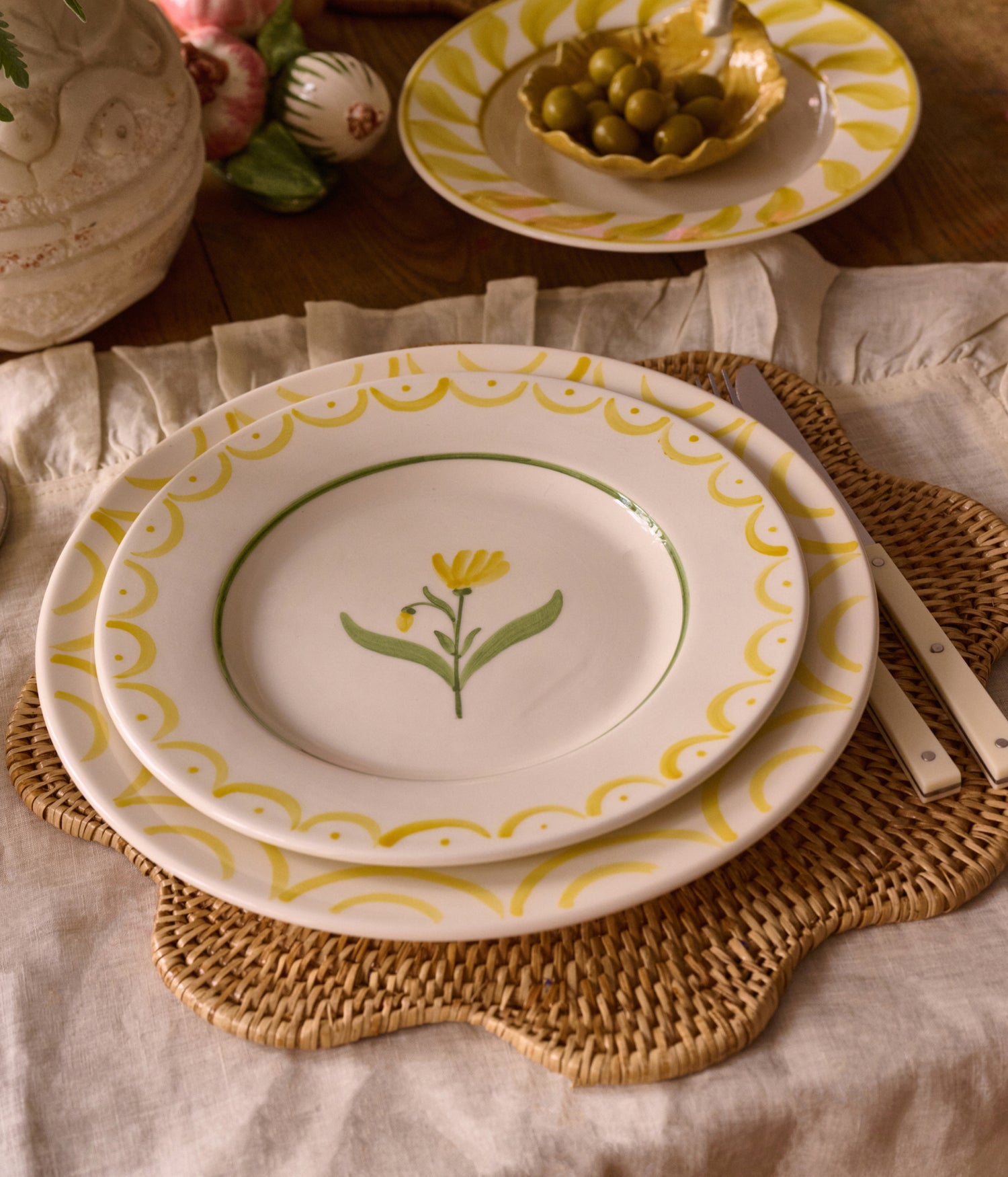 Scallop rotting bordstablett Natur| 6 styck