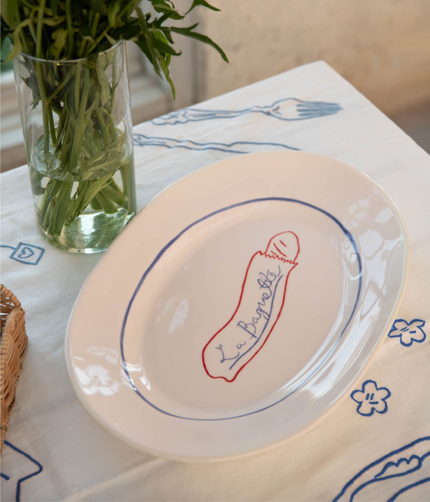 Picnic Tallrik - Röd 28 cm