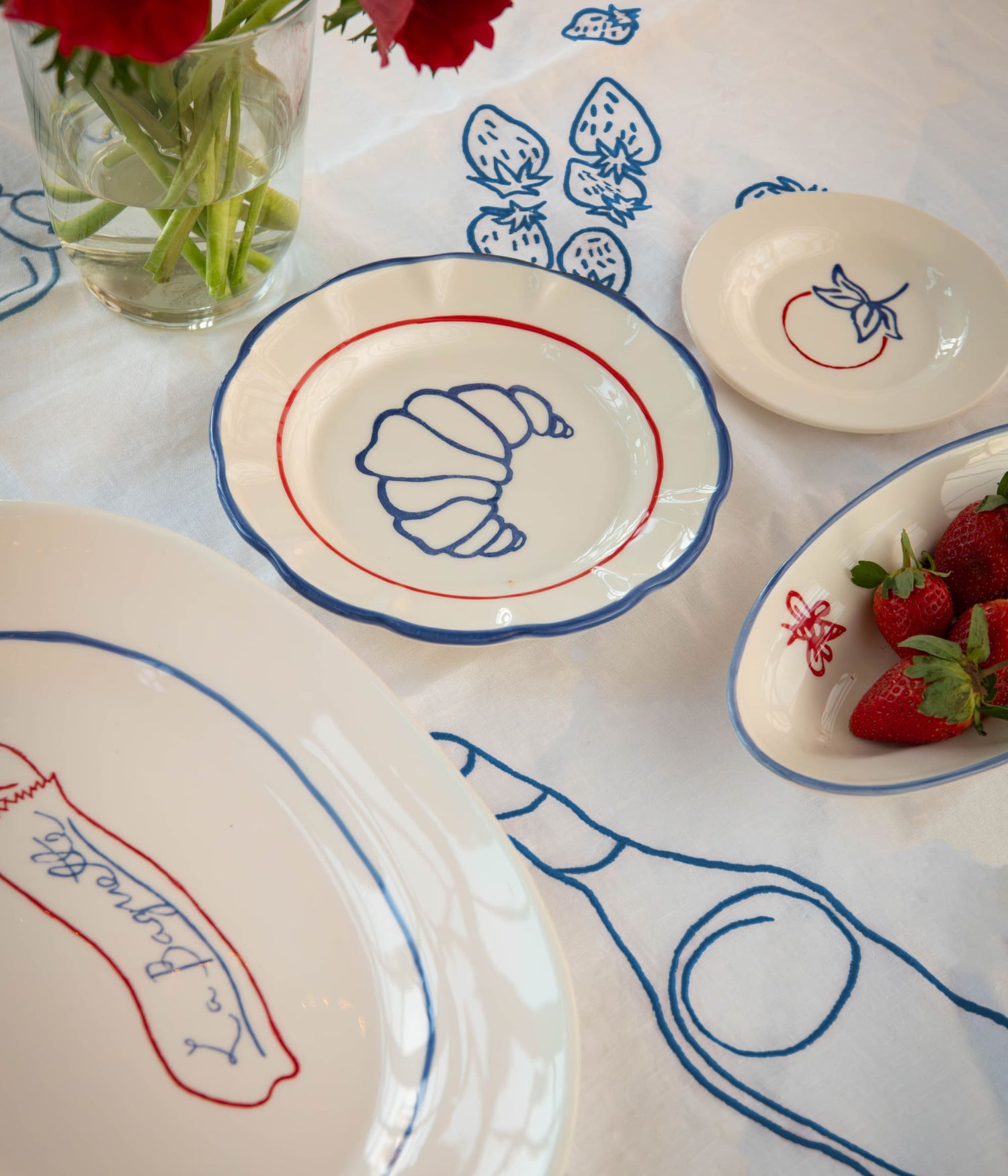 Picnic Tapas Tallrik - Röd 15 cm