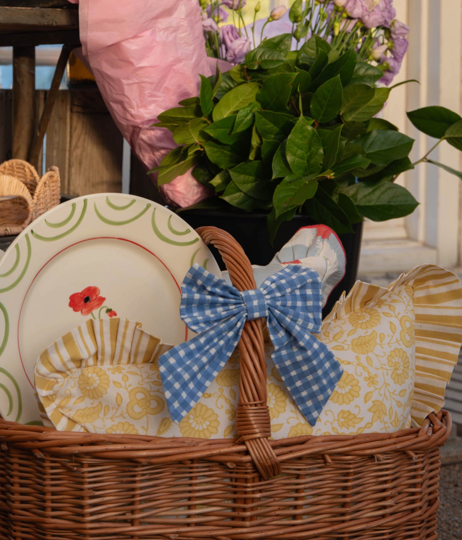 Cottage Flower Assiett - Röd 22 cm