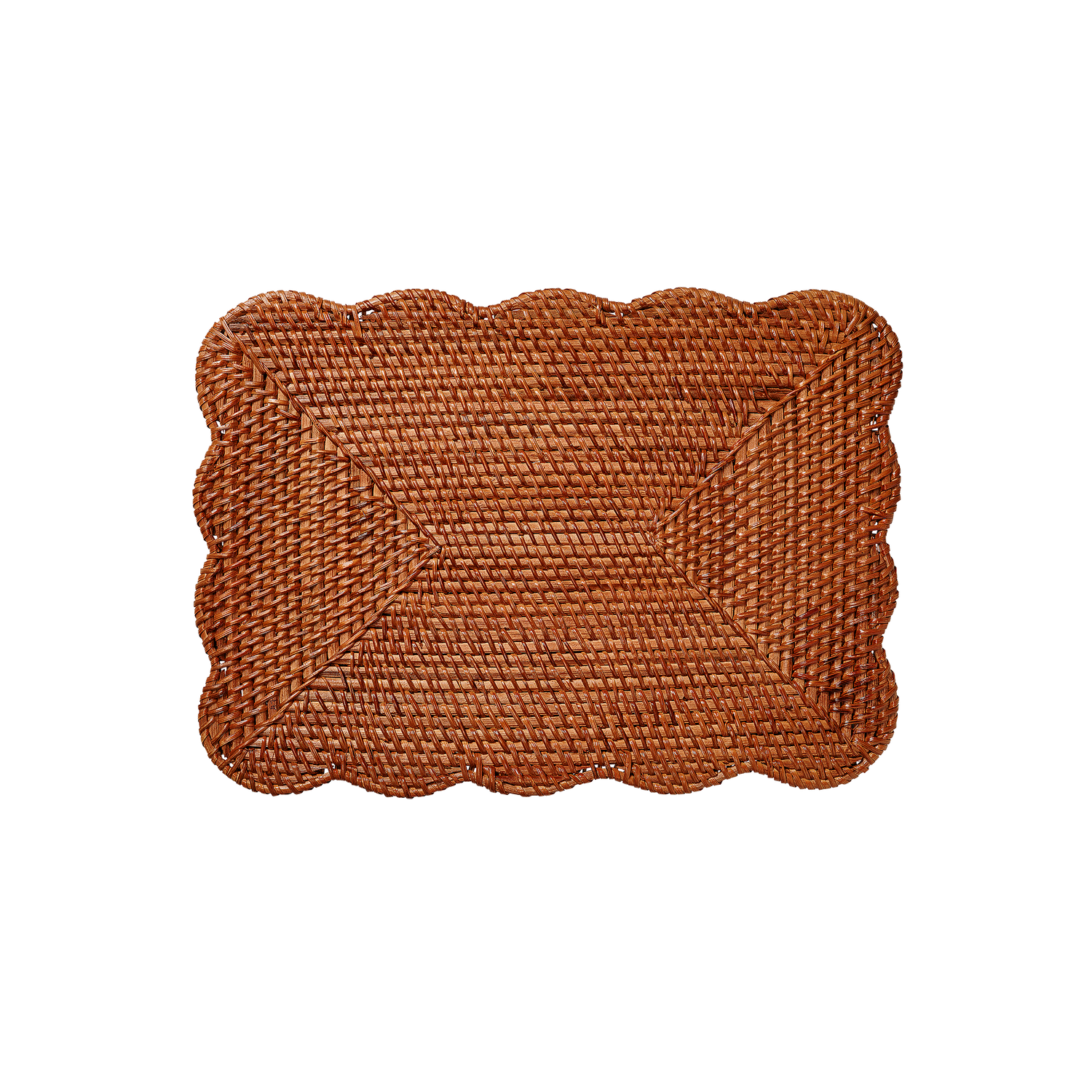 Square Scallop Rotting Bordstablett - Mörkbrun 34x48 cm