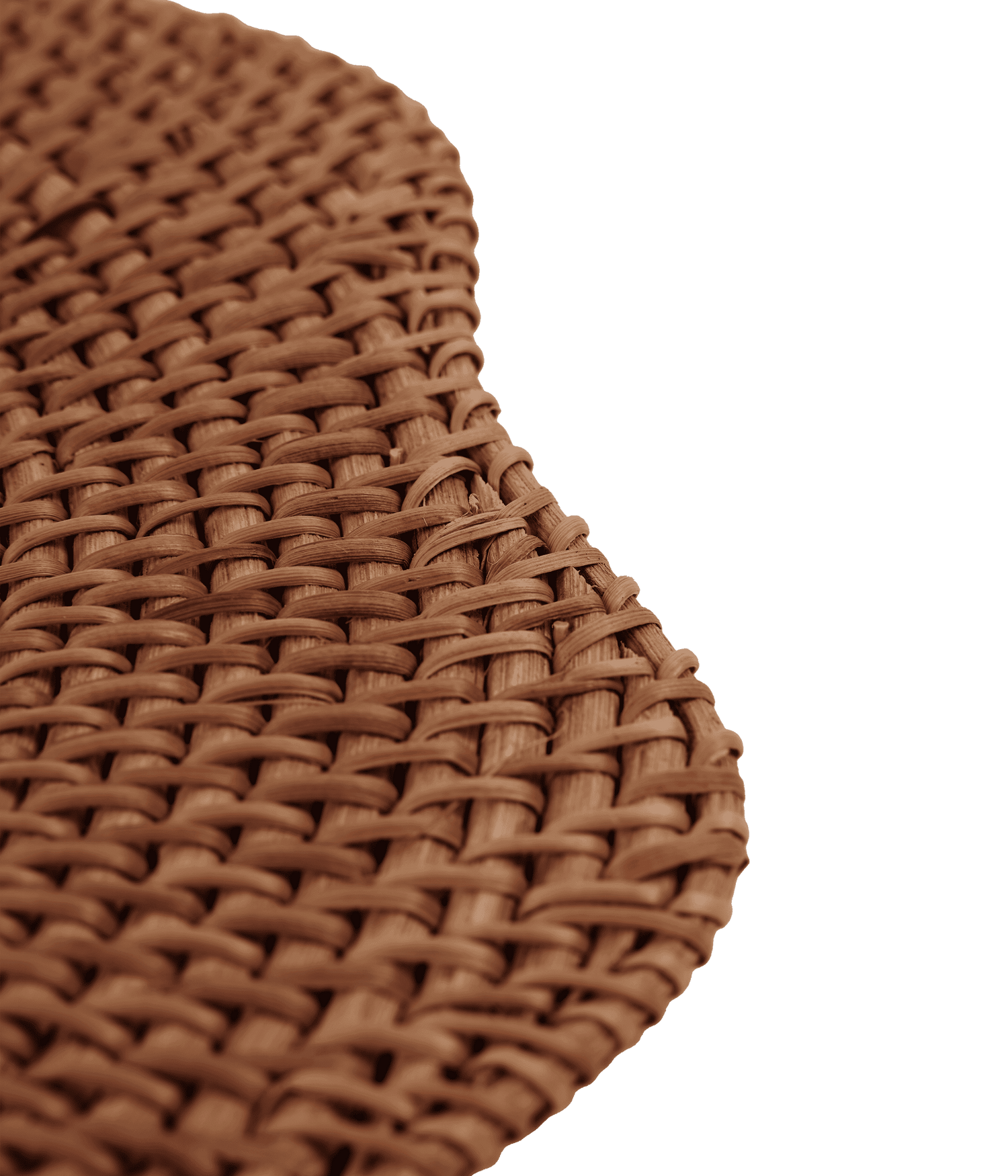 Scallop Rattan Placemat Dark Brown - 36 cm