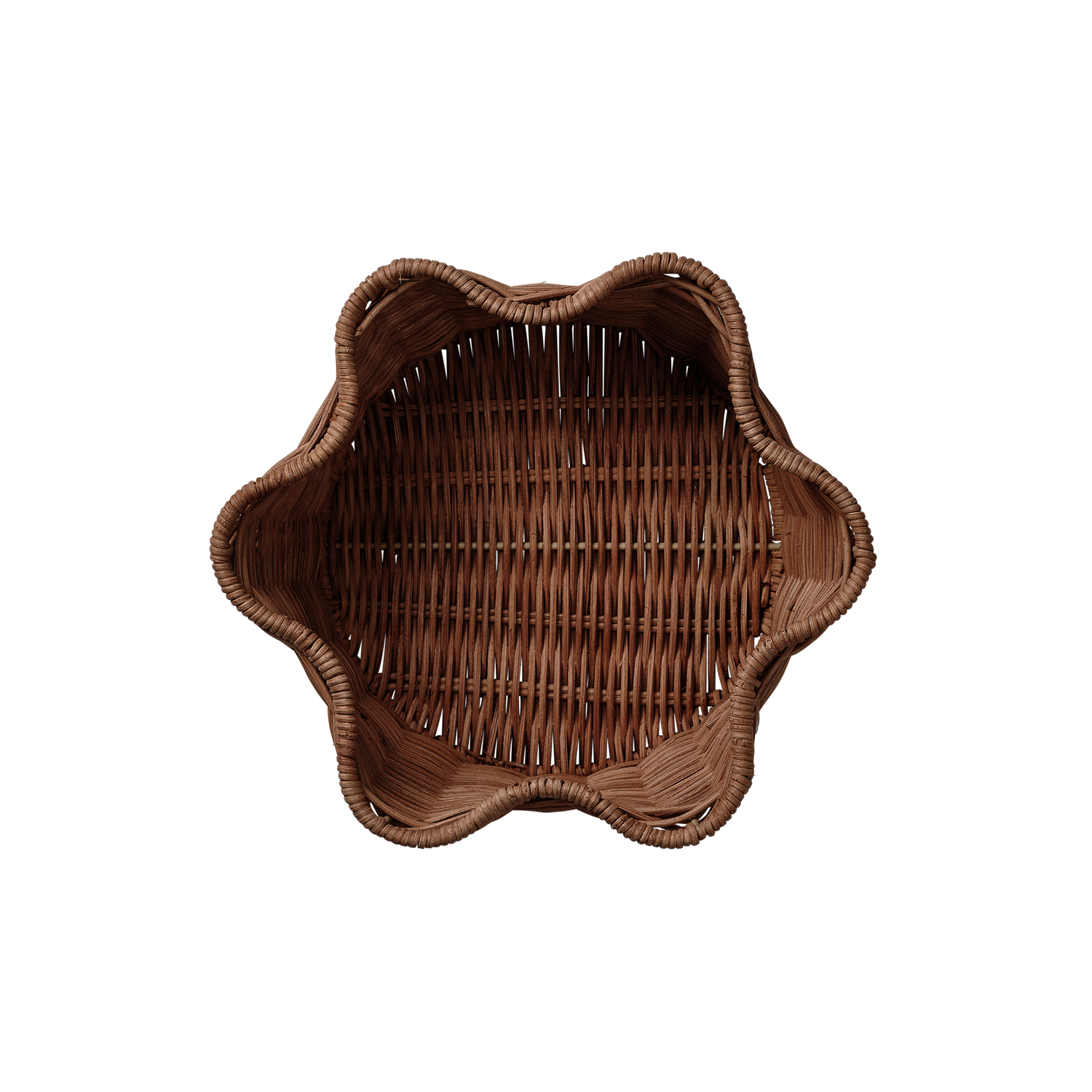 Rattan Round Basket - Dark brown 23 cm