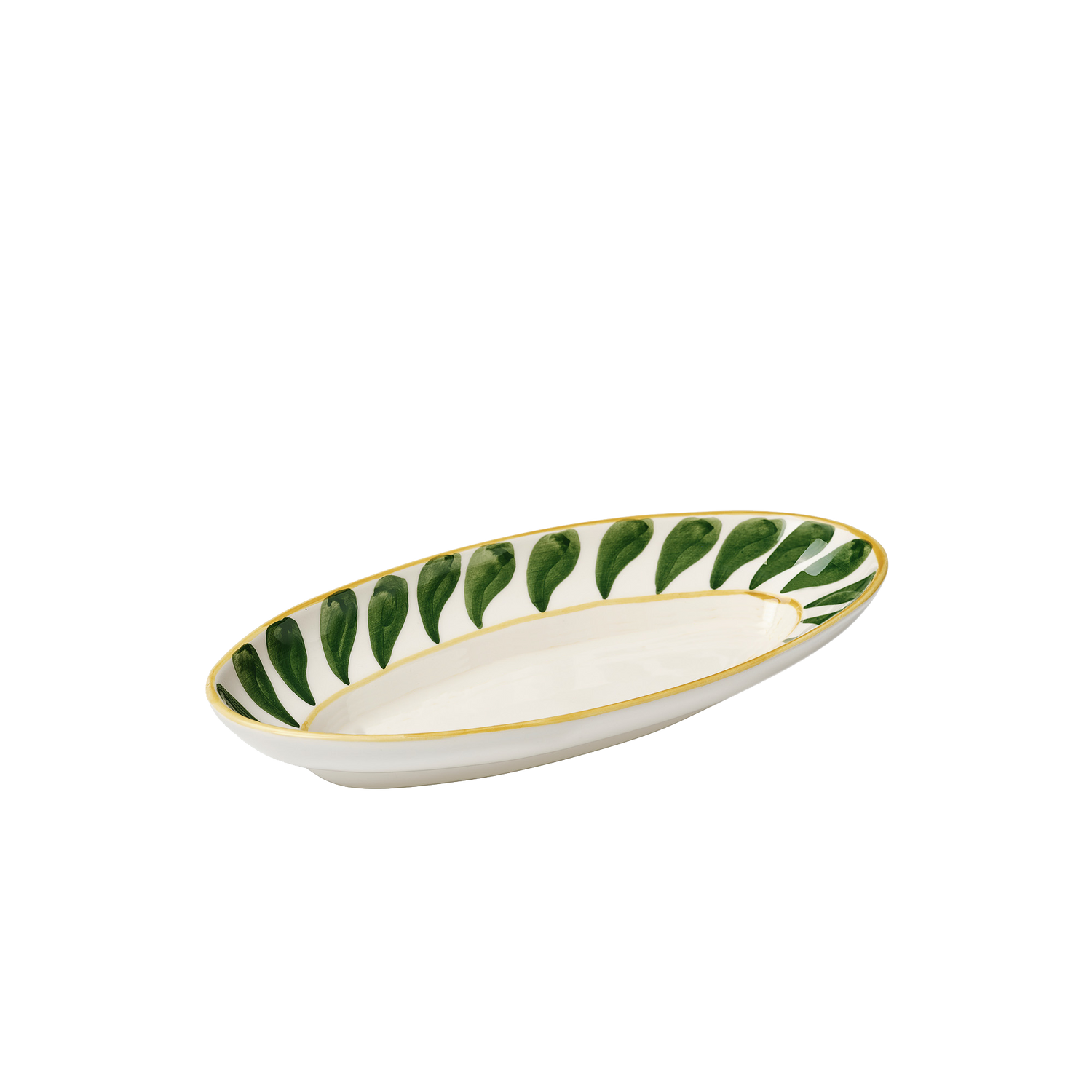 Swirl Small serving plate Green - 25.5x13 cm