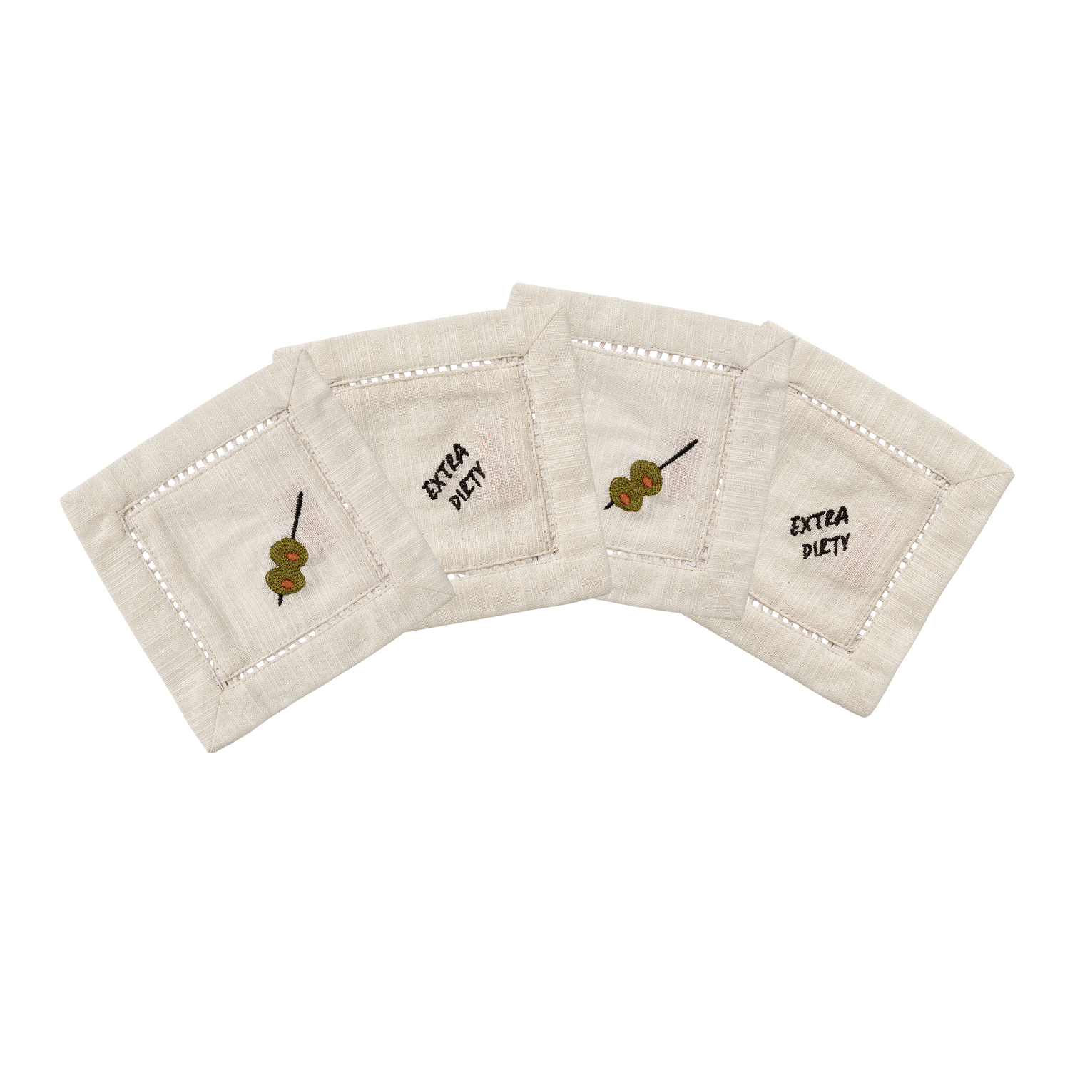 Martini Drinkunderlägg 4-pack - Multi 13x13 cm