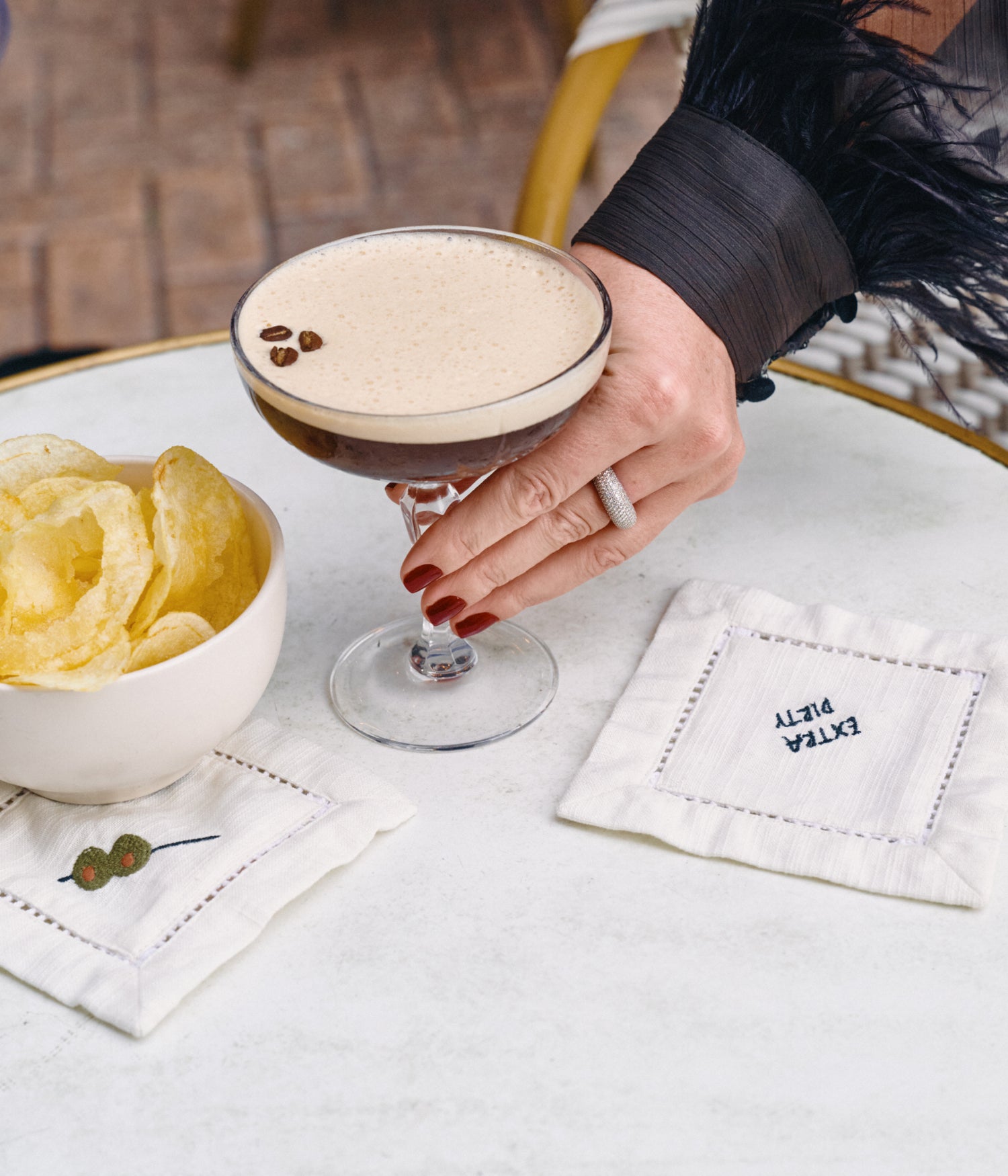 Martini Drinkunderlägg 4-pack - Multi 13x13 cm