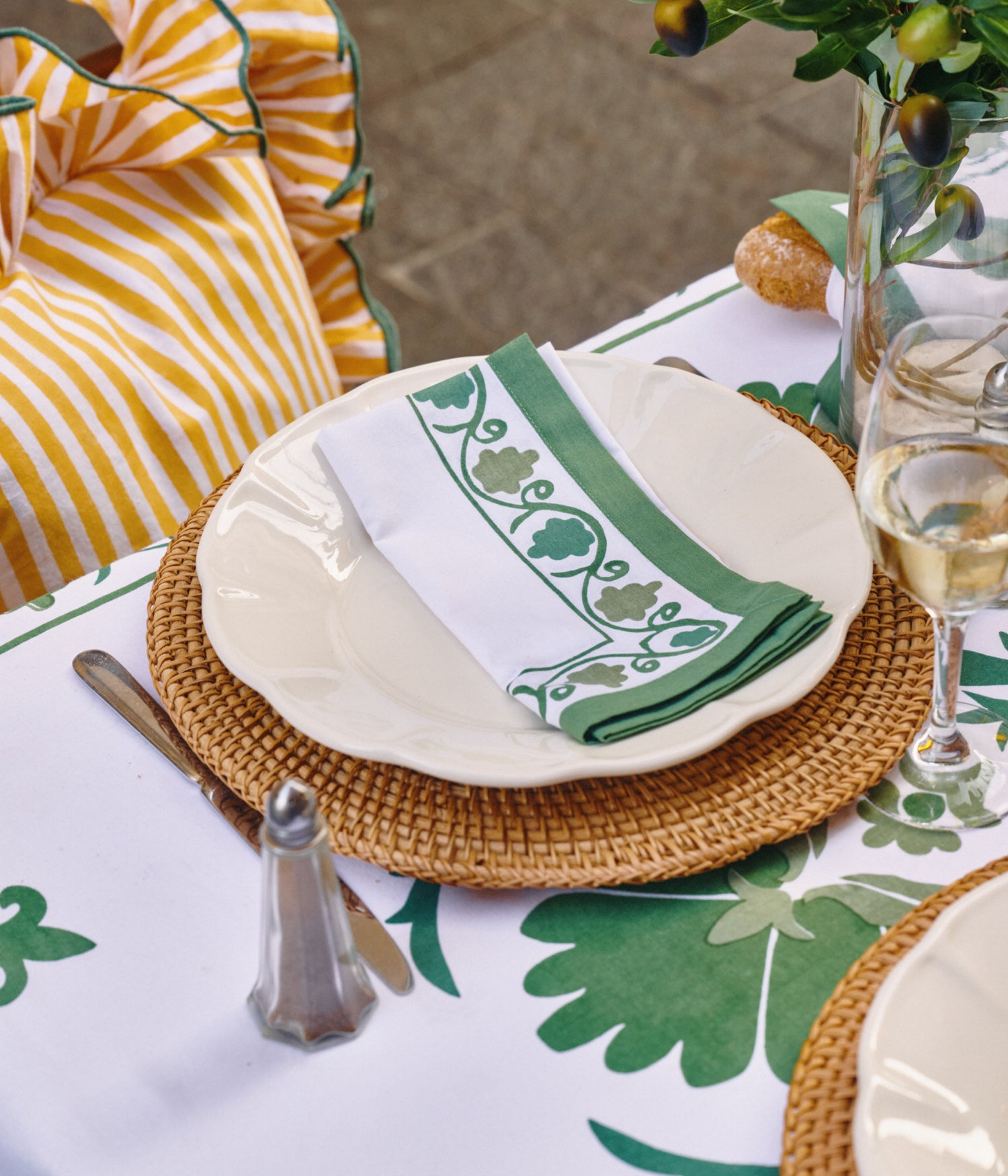 Suzani 4 Pack - Green 45x45 cm