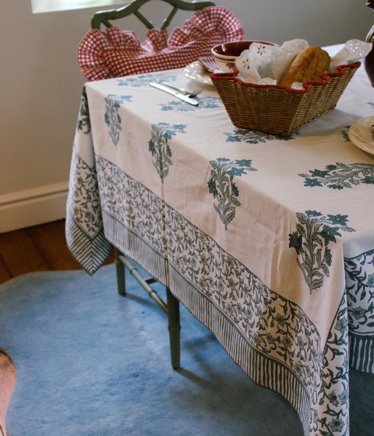 Flora Tablecloth - Teal